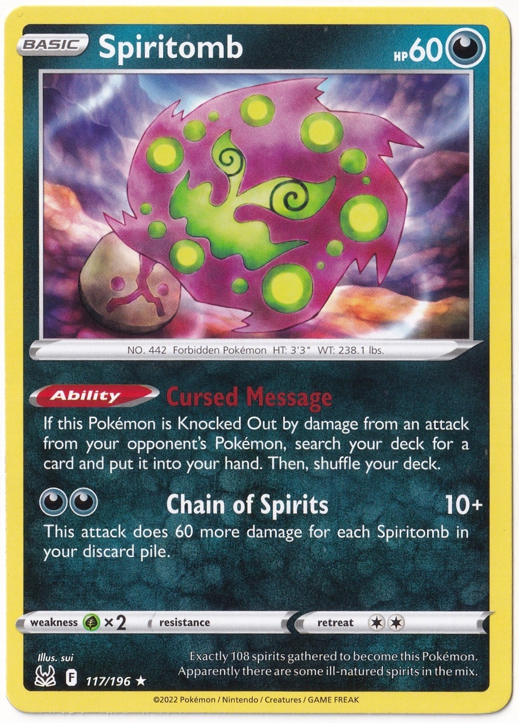 Lost OriginSpiritomb #117 - Pokemon Lost Origin - Pokemon Kartı (Mint)