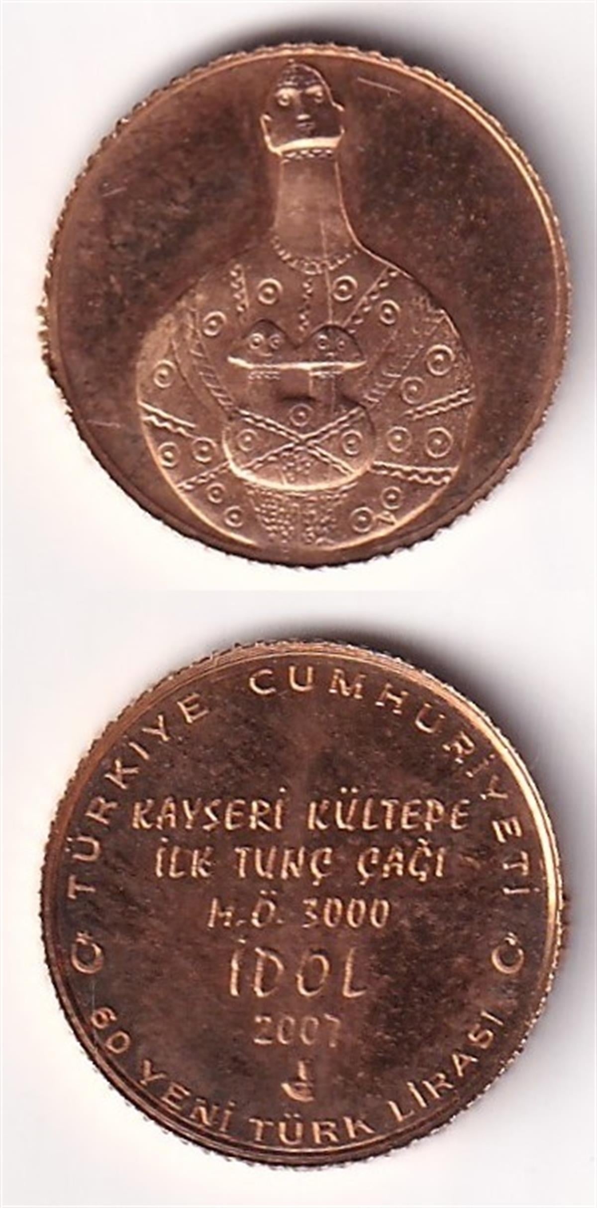 Madeni Hatıra Paralar2007 İlk Tunç Çağı Anadolu Medeniyetleri Serisi No:1 Hatıra Altın Parası