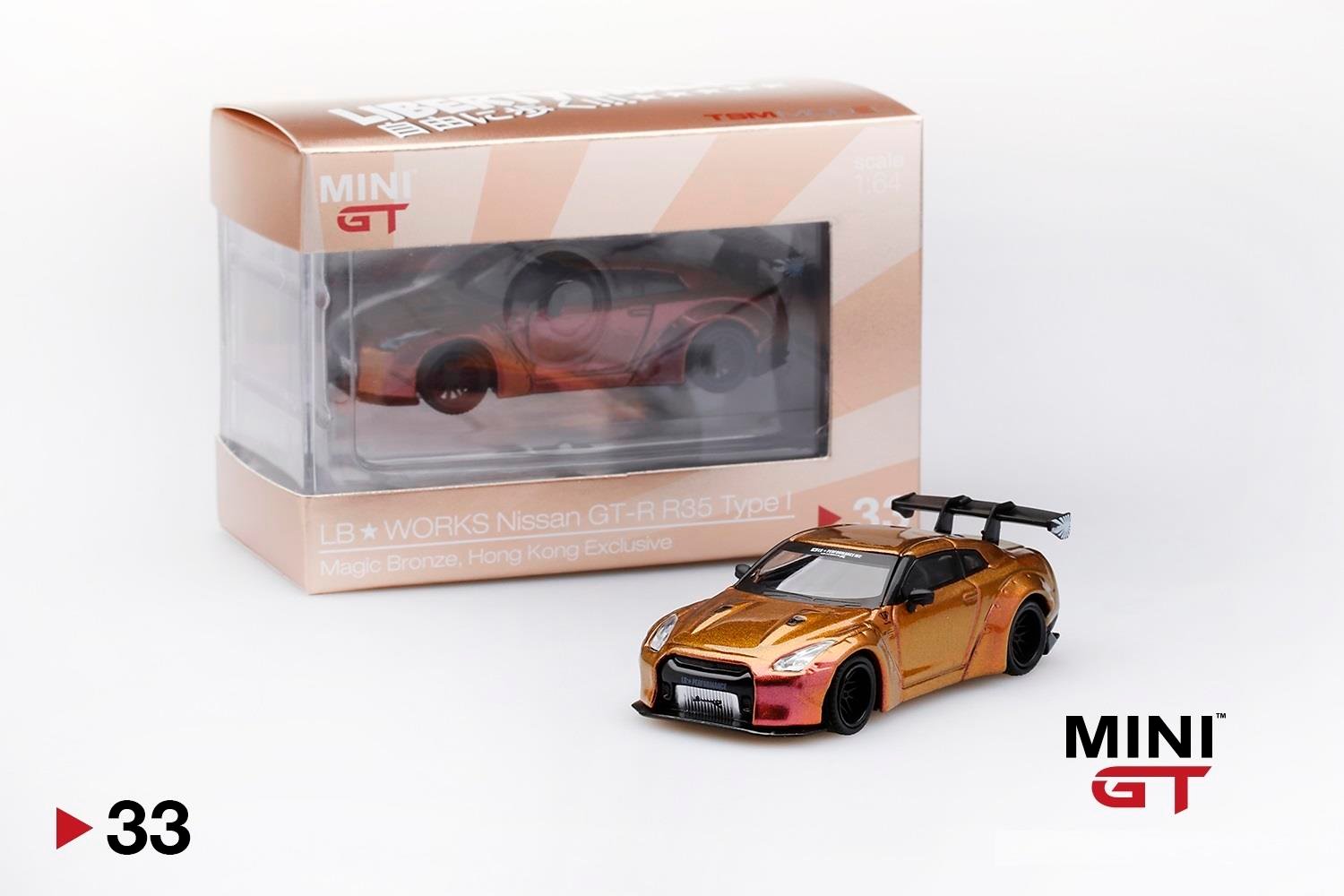 Mini GT - LB☆WORKS Nissan GT-R (R35) Magic Bronze 1/64