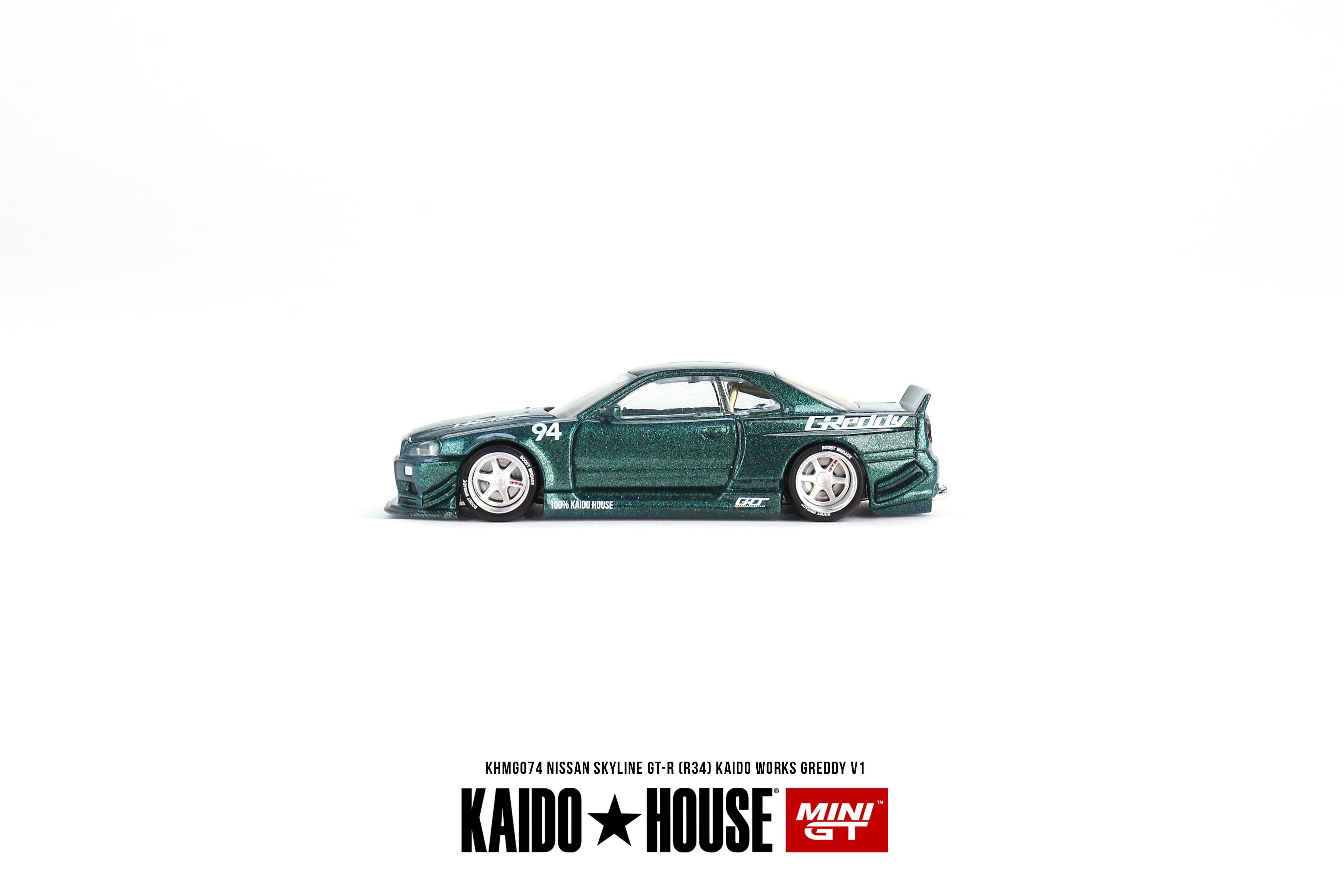Mini GT - Nissan Skyline GT-R (R34) Kaido Works GReddy V1 1/64
