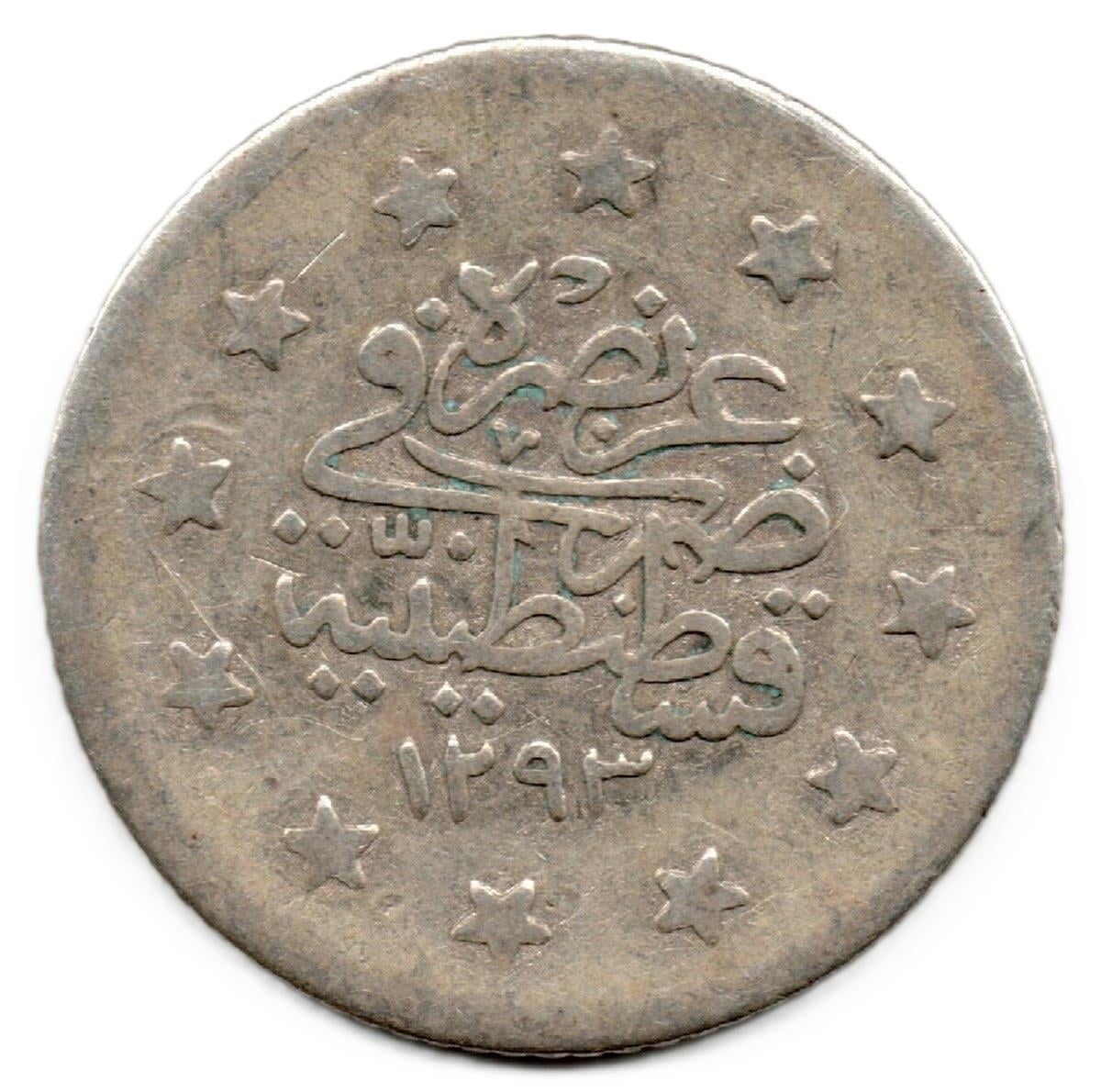 Ottoman Empire CoinsSultan II. Abdülhamid, Gümüş 1 Kuruş 1293/29 (1903) ÇT/ÇÇT Eski Madeni Para