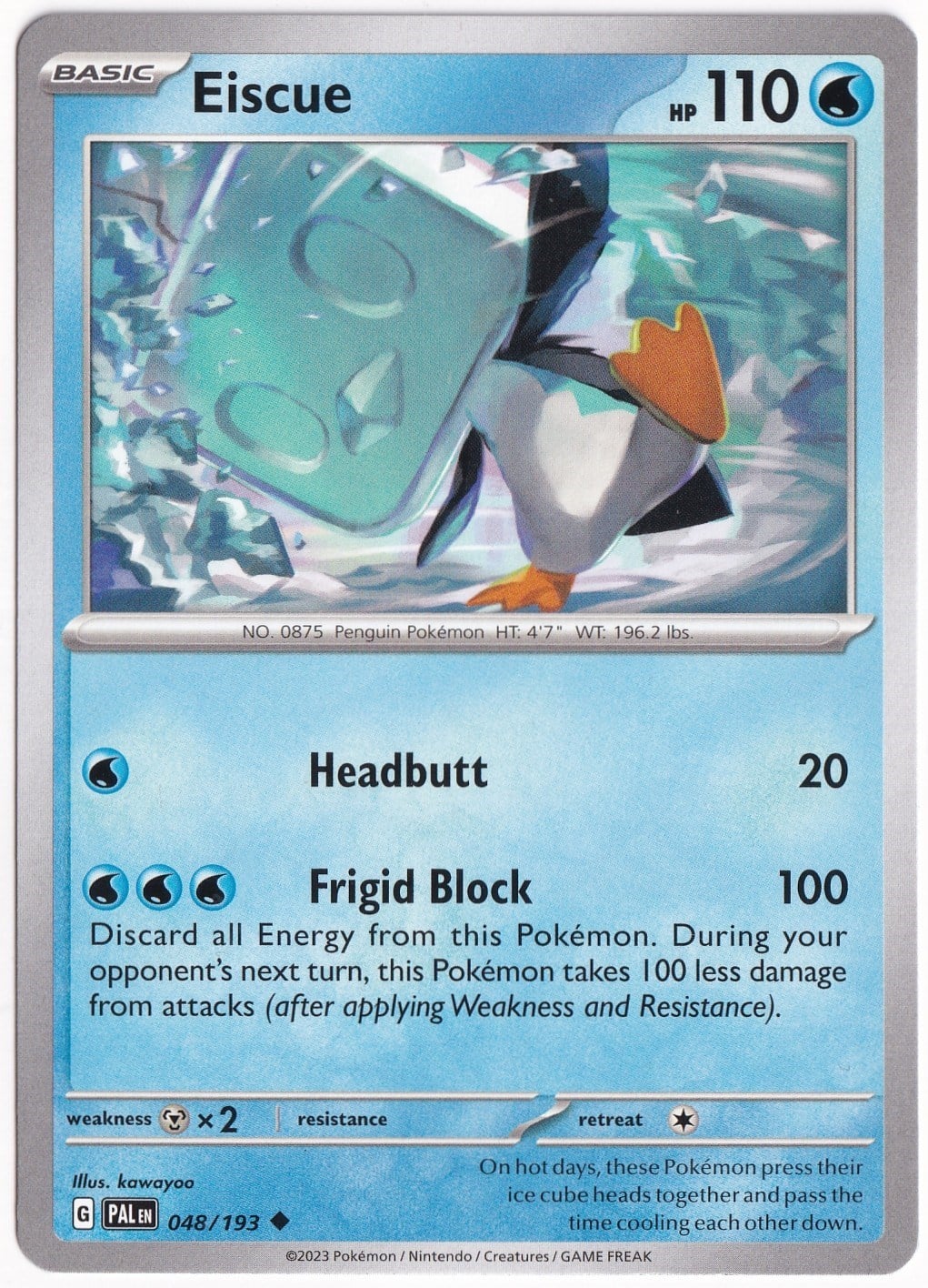 Paldea EvolvedEiscue 048/193 - Paldea Evolved - Pokemon Kartı (Mint)
