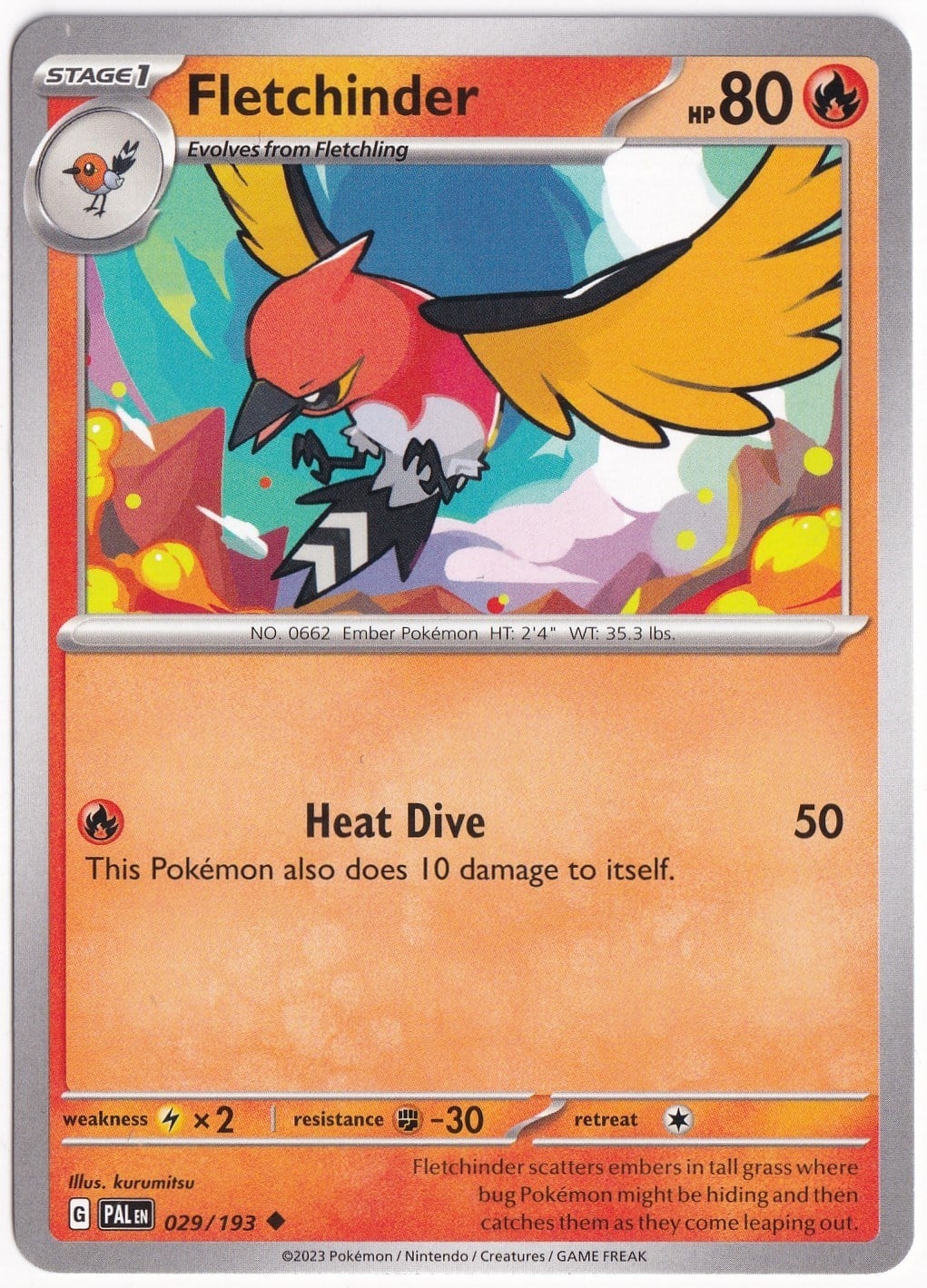 Paldea EvolvedFletchinder 029/193 - Paldea Evolved - Pokemon Kartı (Mint)