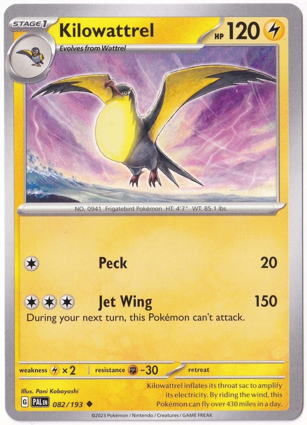 Paldea EvolvedKilowattrel 082/193 - Paldea Evolved - Pokemon Kartı (Mint)