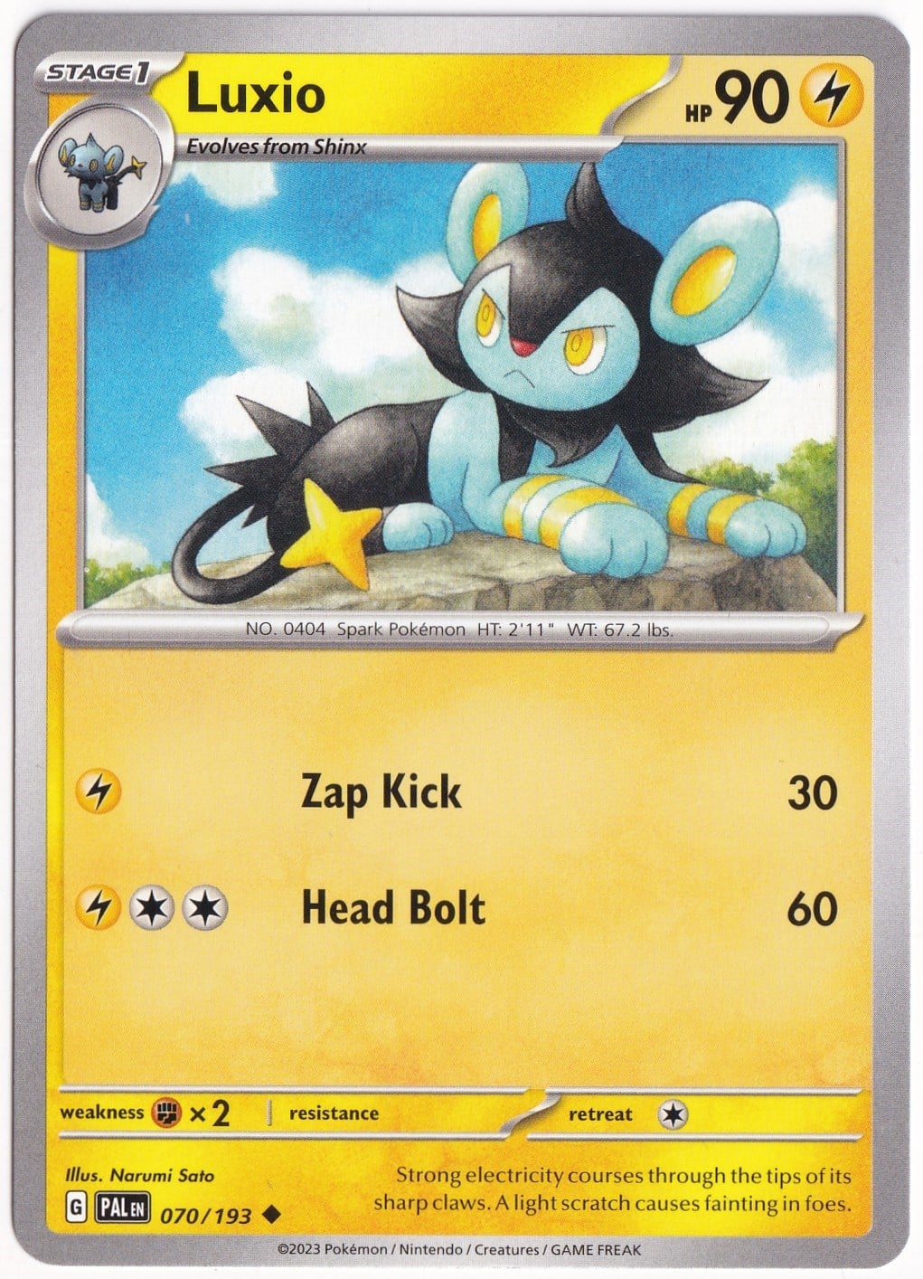 Paldea EvolvedLuxio 070/193 - Paldea Evolved - Pokemon Kartı (Mint)