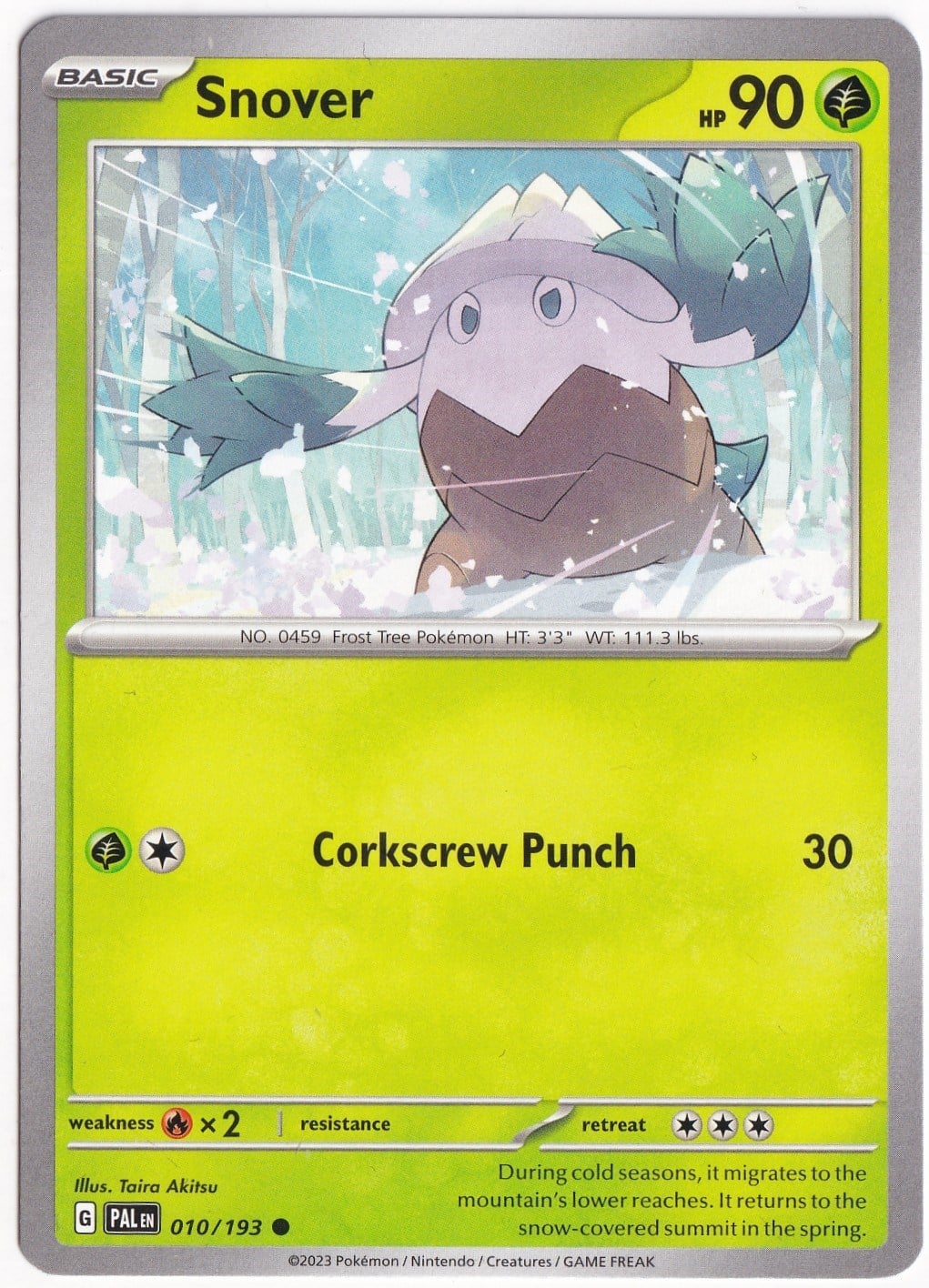 Paldea EvolvedSnover 010/193 - Paldea Evolved - Pokemon Kartı (Mint)