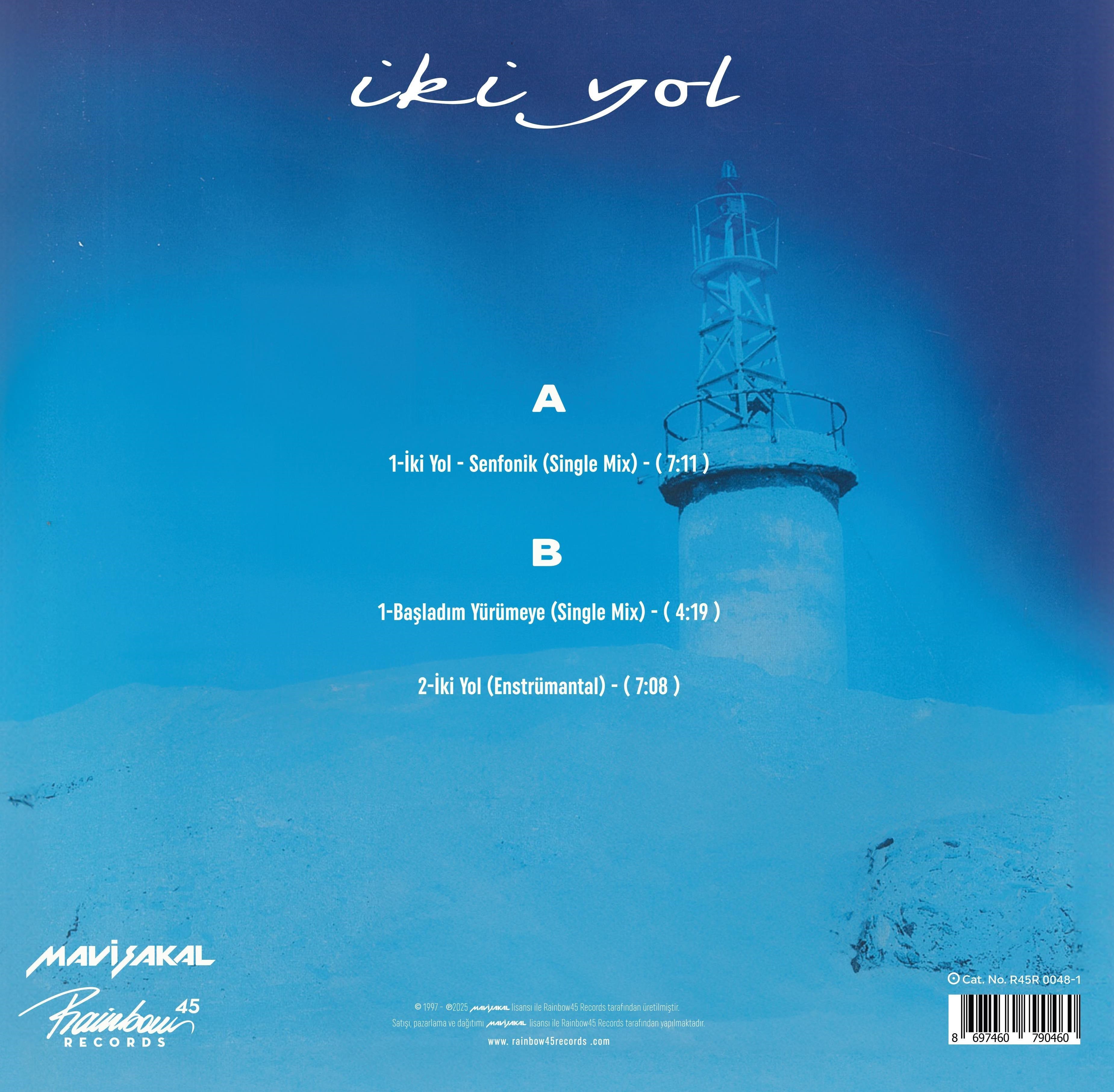 PlakMavi Sakal - İki Yol (45 RPM EP) Mavi Yarı Saydam