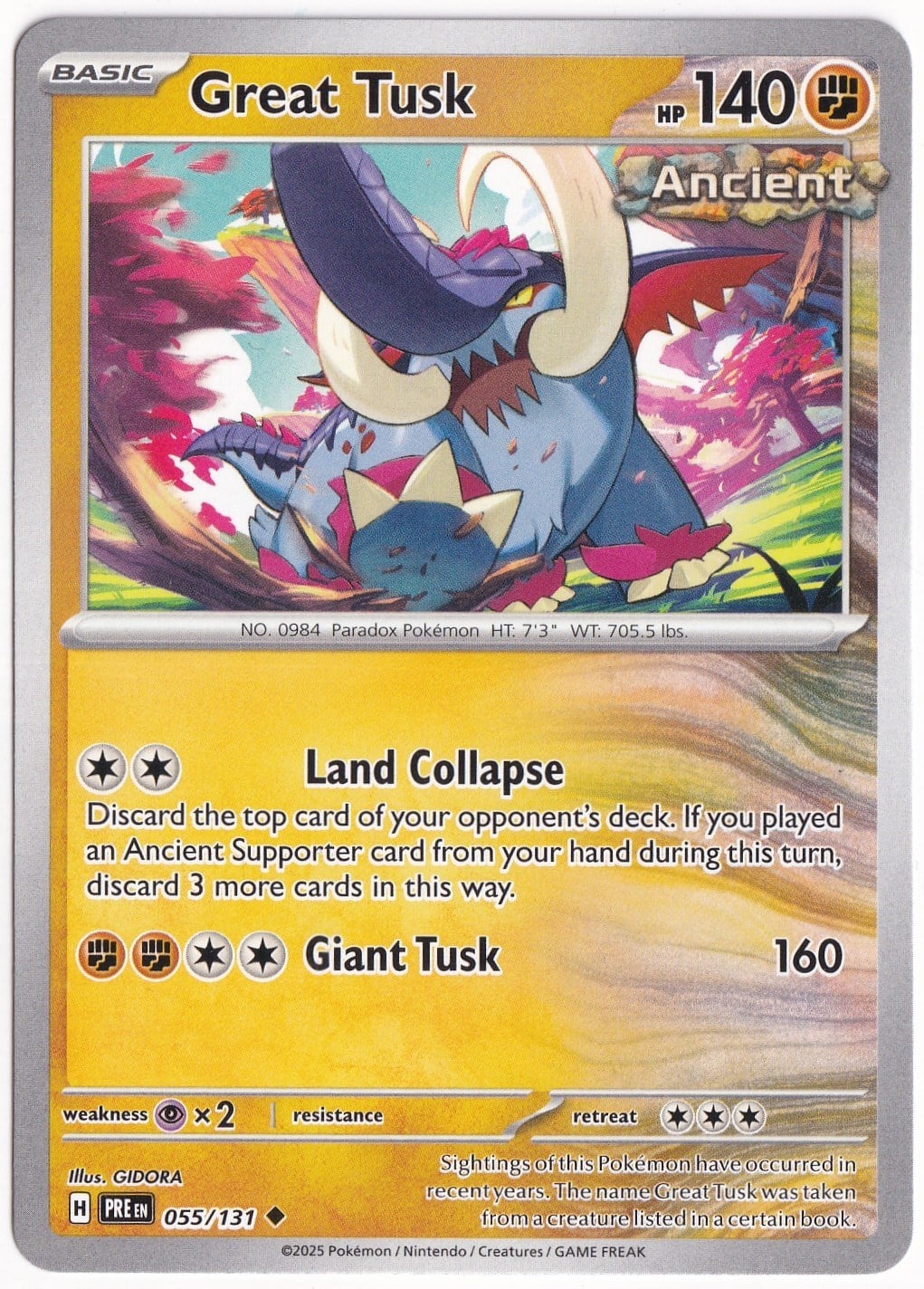 Prismatic EvolutionsGreat Tusk 055/131 - Prismatic Evolutions - Pokemon Kartı (Mint)