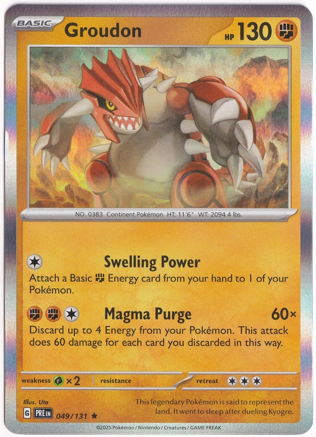 Prismatic EvolutionsGroudon #49 - Prismatic Evolutions - Pokemon Kartı (Mint)