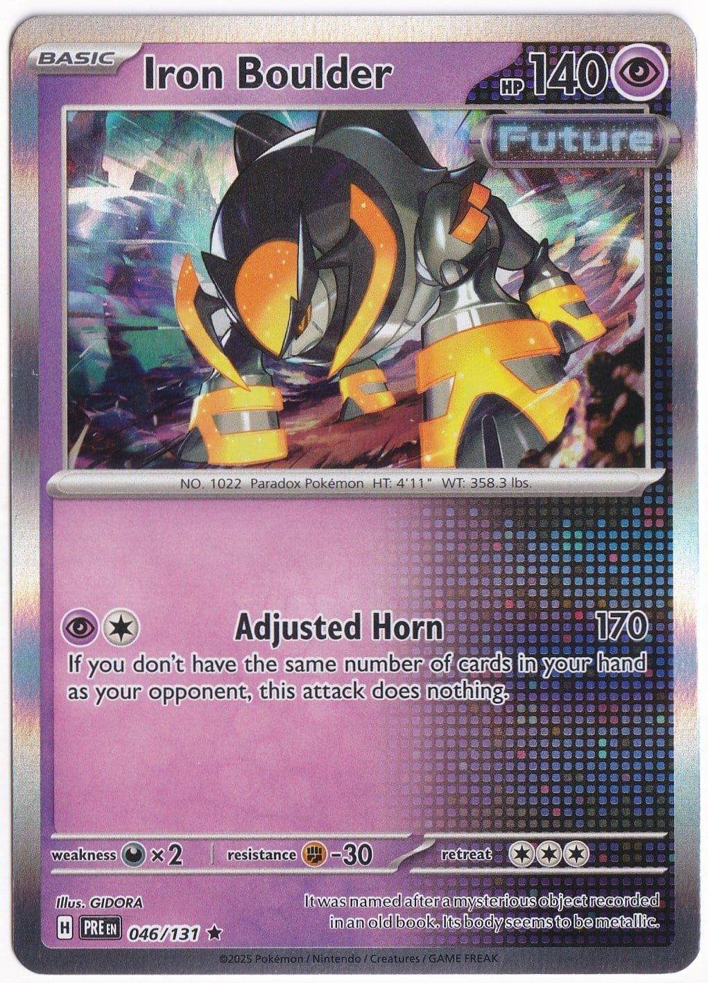 Prismatic EvolutionsIron Boulder 046/131 - Prismatic Evolutions - Pokemon Kartı (Mint)