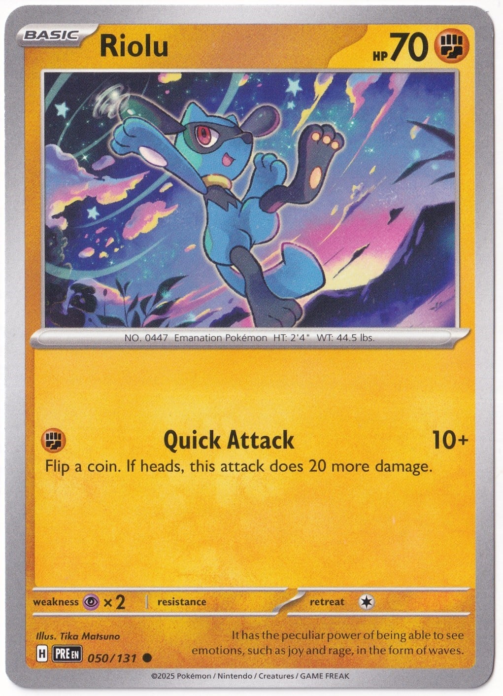 Prismatic EvolutionsRiolu #50 - Prismatic Evolutions - Pokemon Kartı (Mint)
