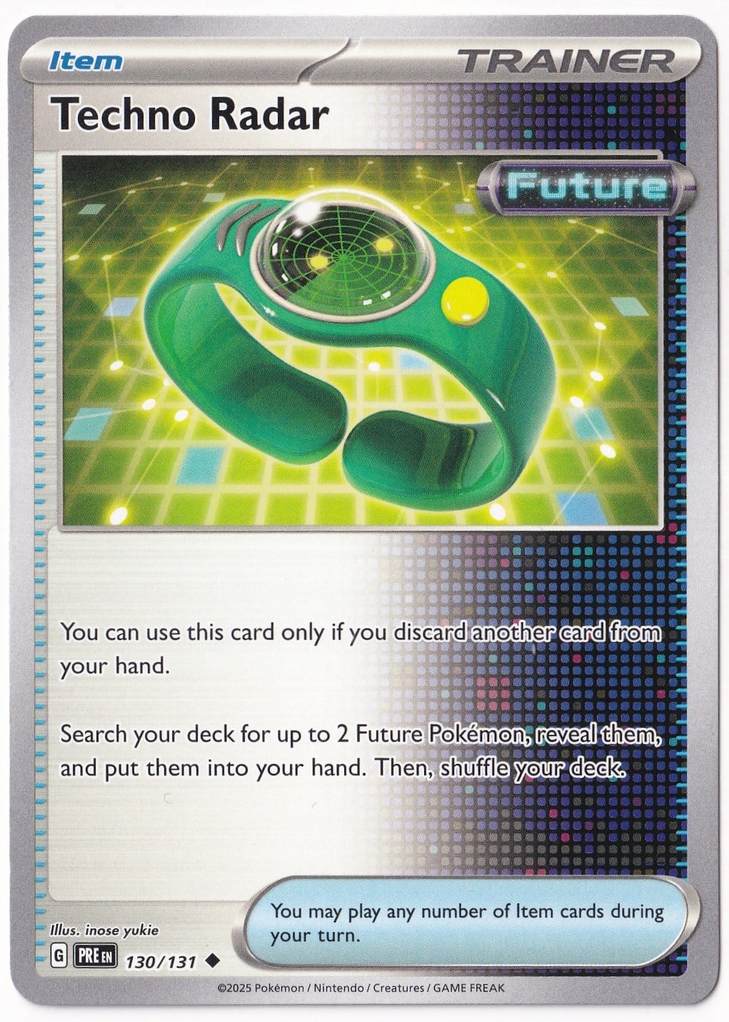 Prismatic EvolutionsTechno Radar 130/131 - Prismatic Evolutions - Pokemon Kartı (Mint)