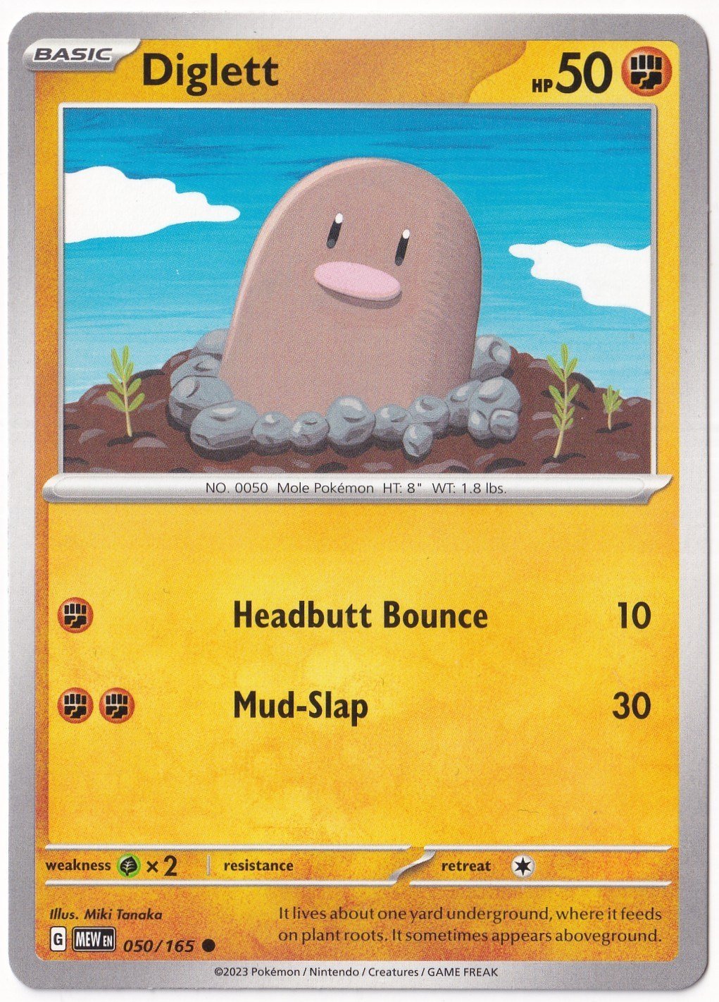 Scarlet & Violet 151Diglett #50 - Pokemon Scarlet & Violet 151 - Pokemon Kartı (Mint)