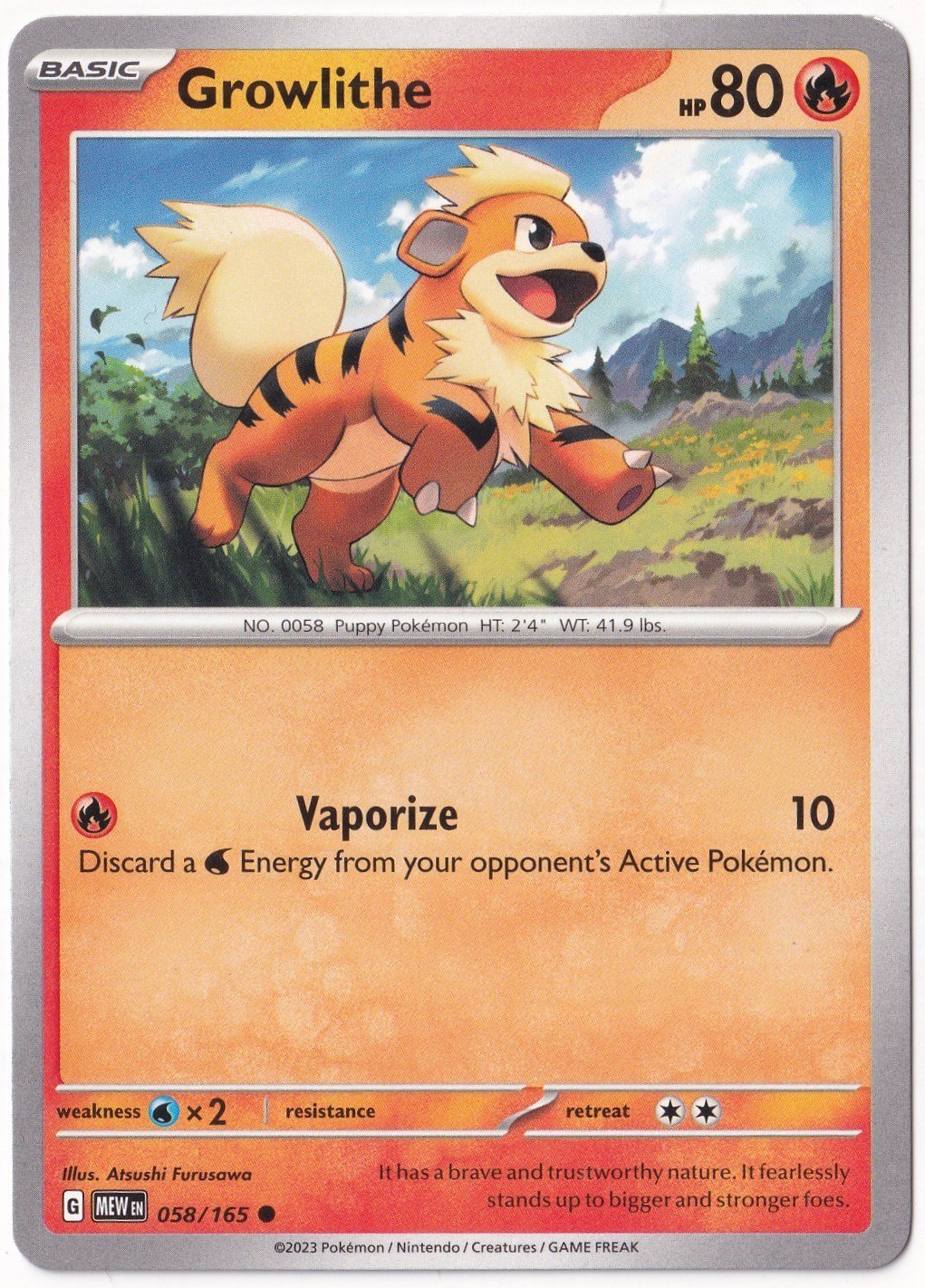Scarlet & Violet 151Growlithe #58 - Pokemon Scarlet & Violet 151 - Pokemon Kartı (Mint)