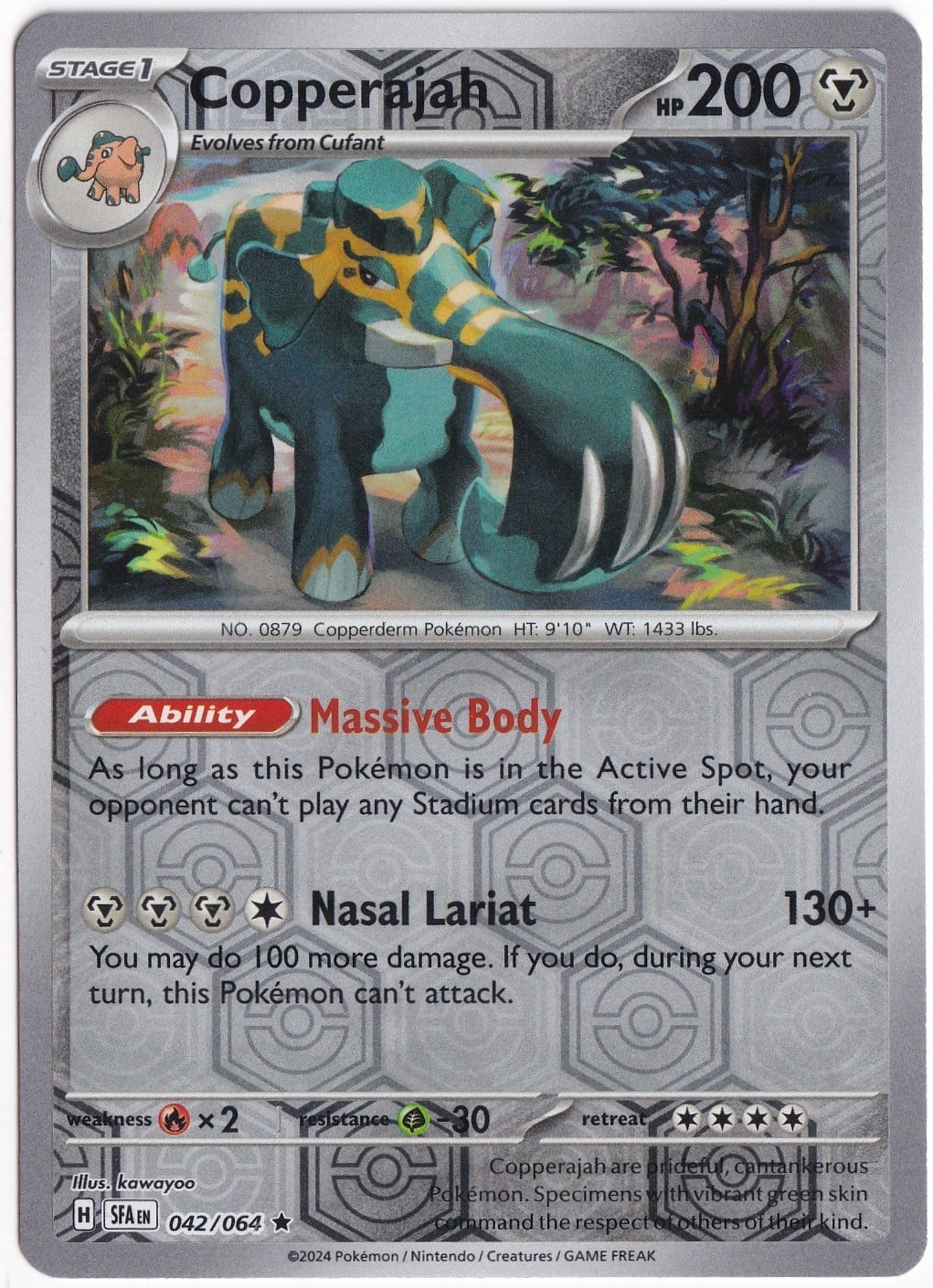 Shrouded FableCopperajah [Reverse Holo] #42 Pokemon Shrouded Fable Pokemon Oyun Kartı