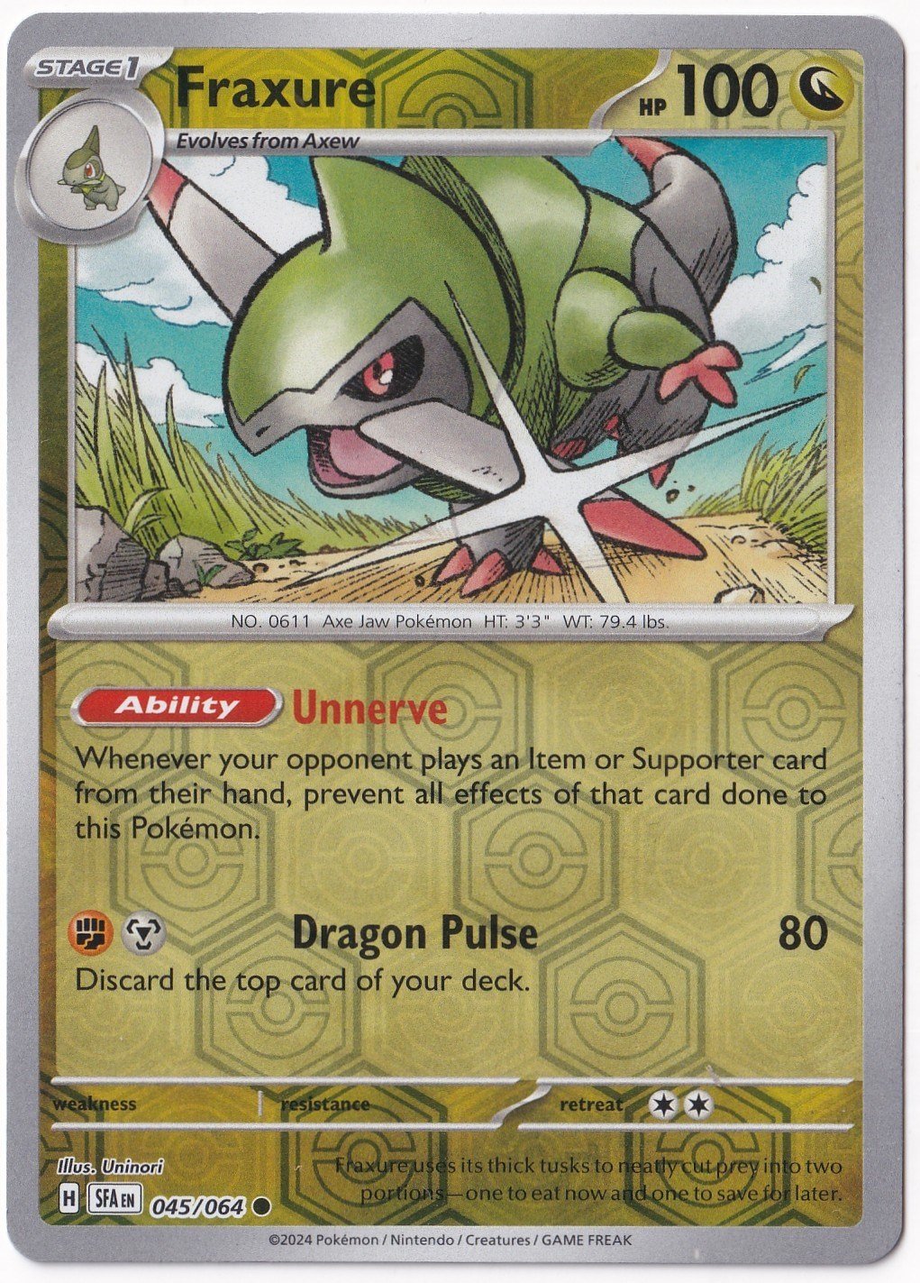 Shrouded FableFraxure [Reverse Holo] 045/064 - Shrouded Fable - Pokemon Kartı (Mint)