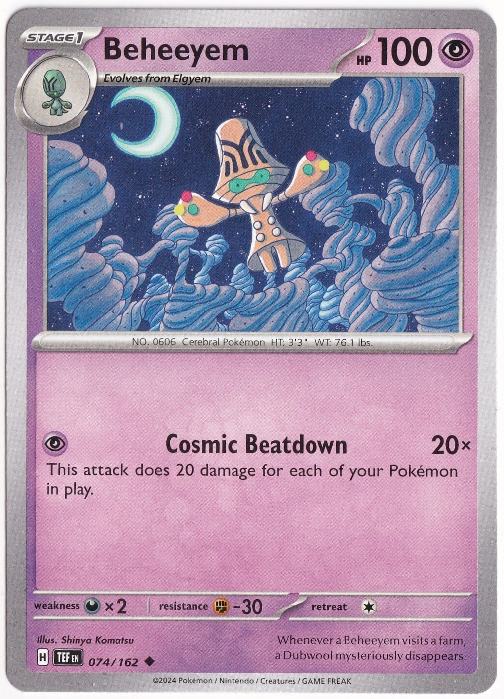 Temporal ForcesBeheeyem 074/162 - Temporal Forces - Pokemon Kartı (Mint)