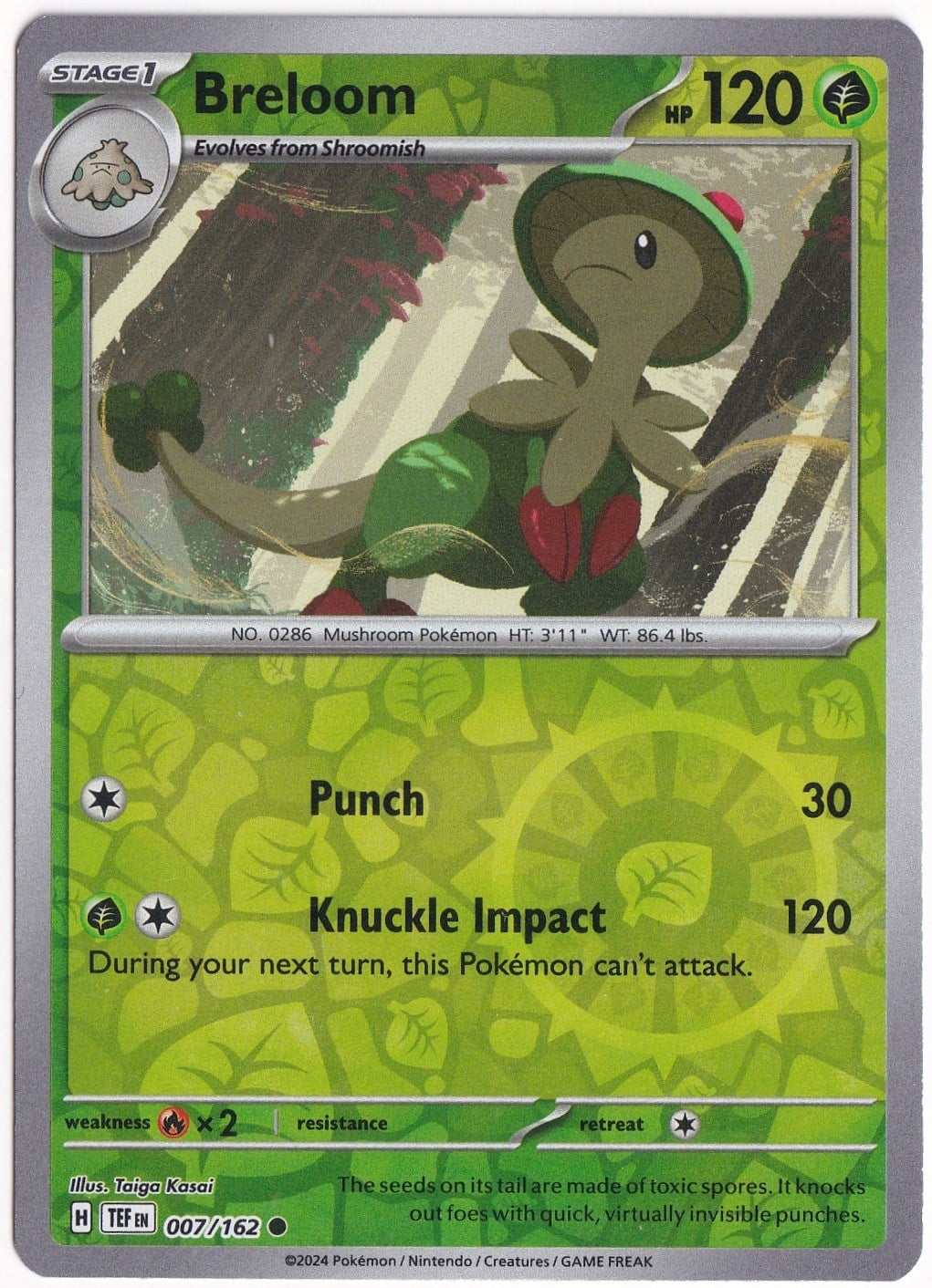 Temporal ForcesBreloom [Reverse Holo] 007/162 - Temporal Forces - Pokemon Kartı (Mint)