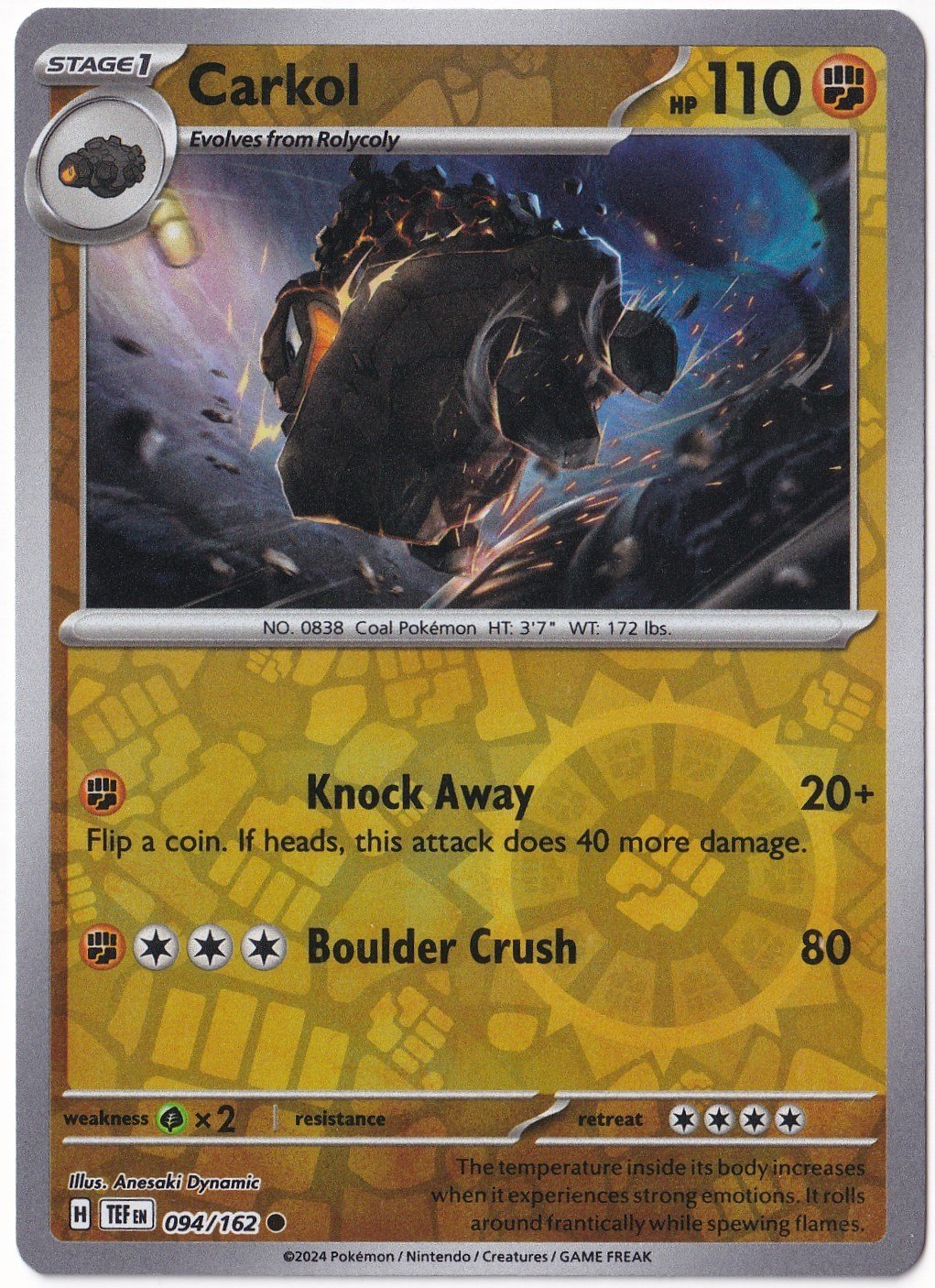 Temporal ForcesCarkol [Reverse Holo] 094/162 - Temporal Forces - Pokemon Kartı (Mint)