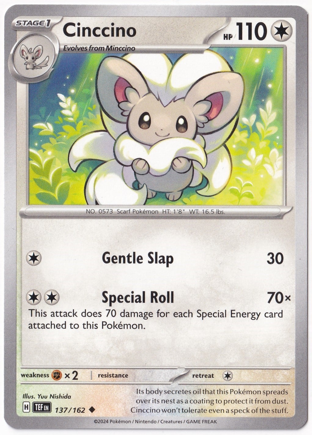 Temporal ForcesCinccino 137/162 - Temporal Forces - Pokemon Kartı (Mint)