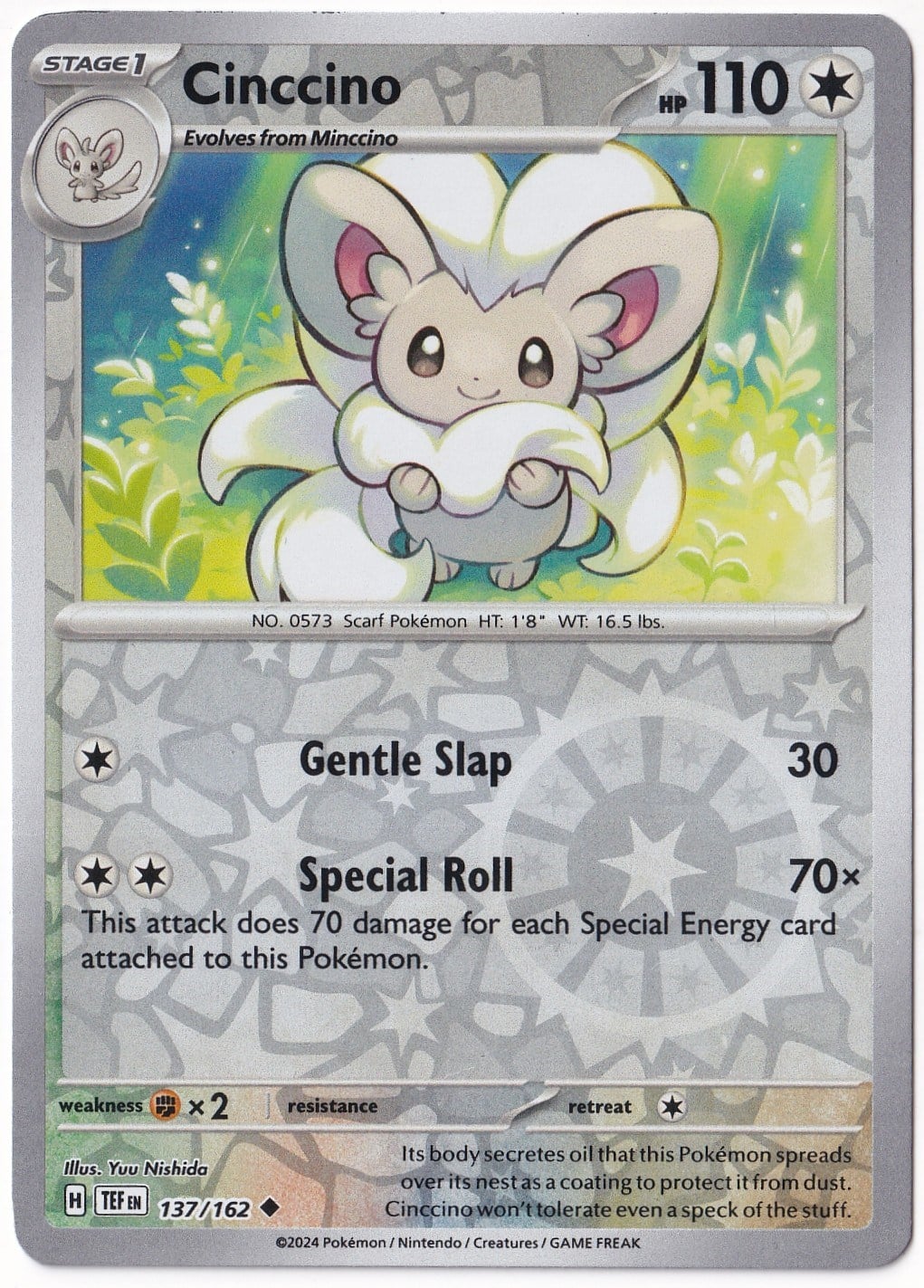 Temporal ForcesCinccino [Reverse Holo] 137/162 - Temporal Forces - Pokemon Kartı (Mint)