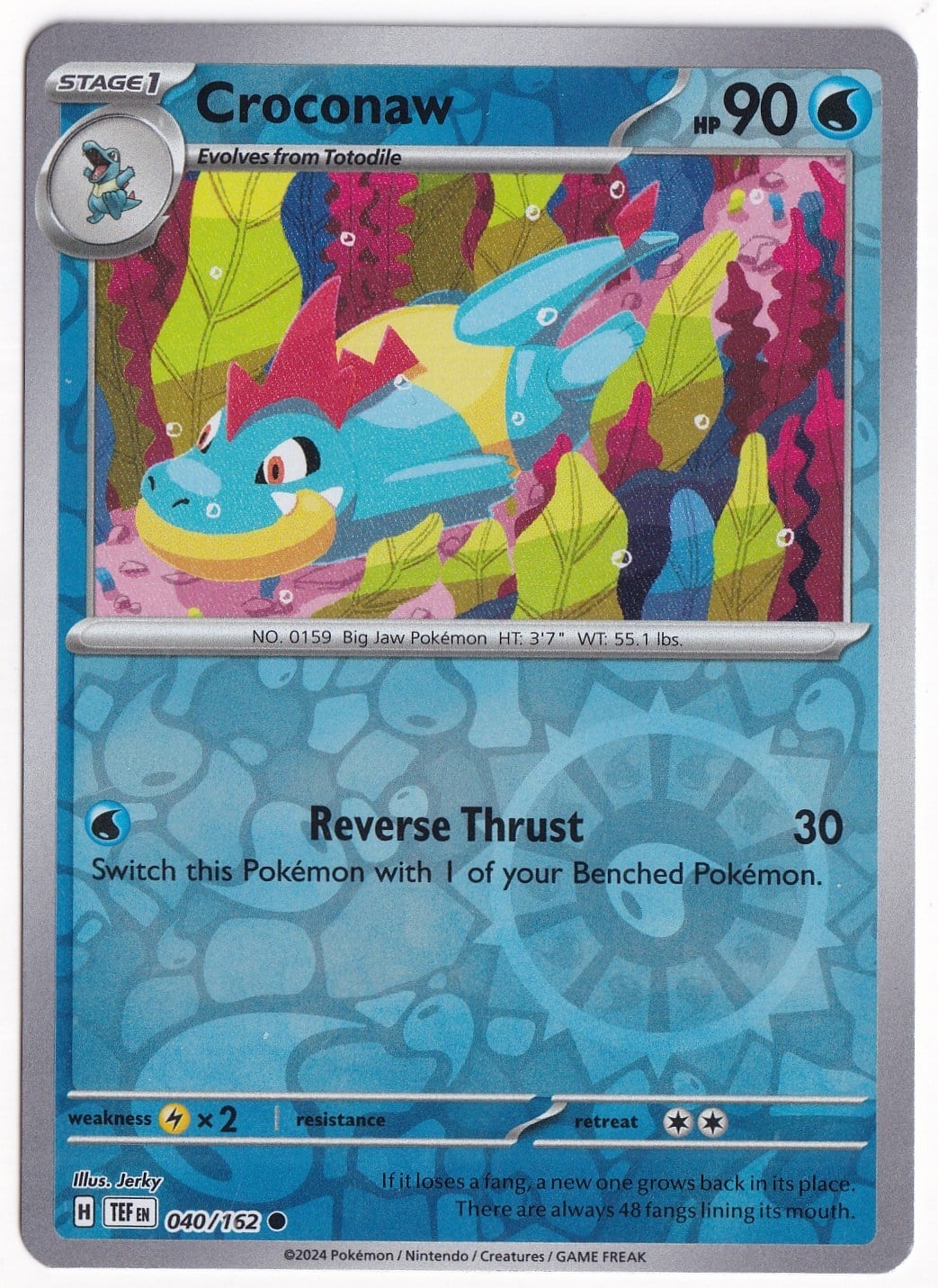 Temporal ForcesCroconaw [Reverse Holo] 040/162 - Temporal Forces - Pokemon Kartı (Mint)