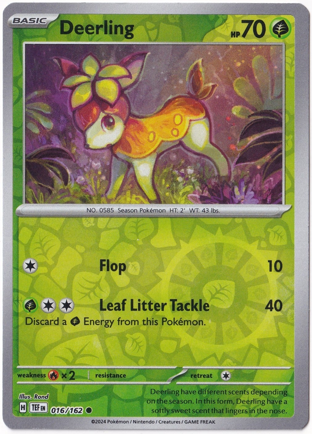 Temporal ForcesDeerling [Reverse Holo] 016/162 - Temporal Forces - Pokemon Kartı (Mint)