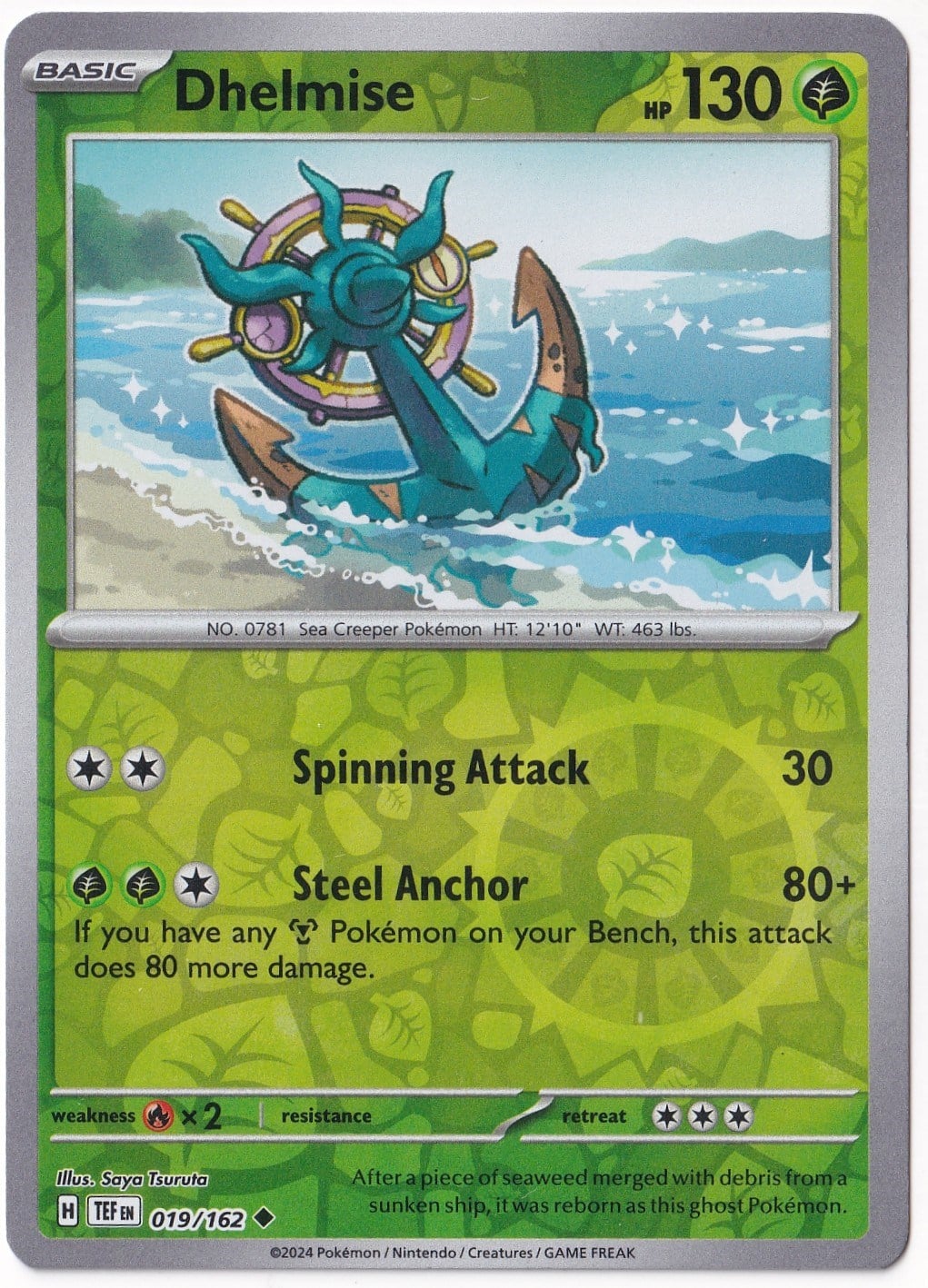 Temporal ForcesDhelmise [Reverse Holo] 019/162 - Temporal Forces - Pokemon Kartı (Mint)