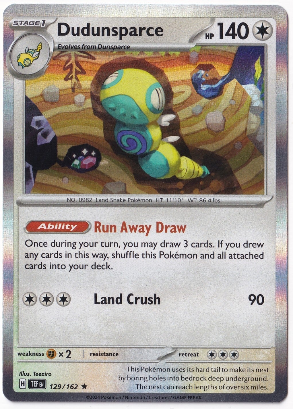 Temporal ForcesDudunsparce 129/162 - Temporal Forces - Pokemon Kartı (Mint)