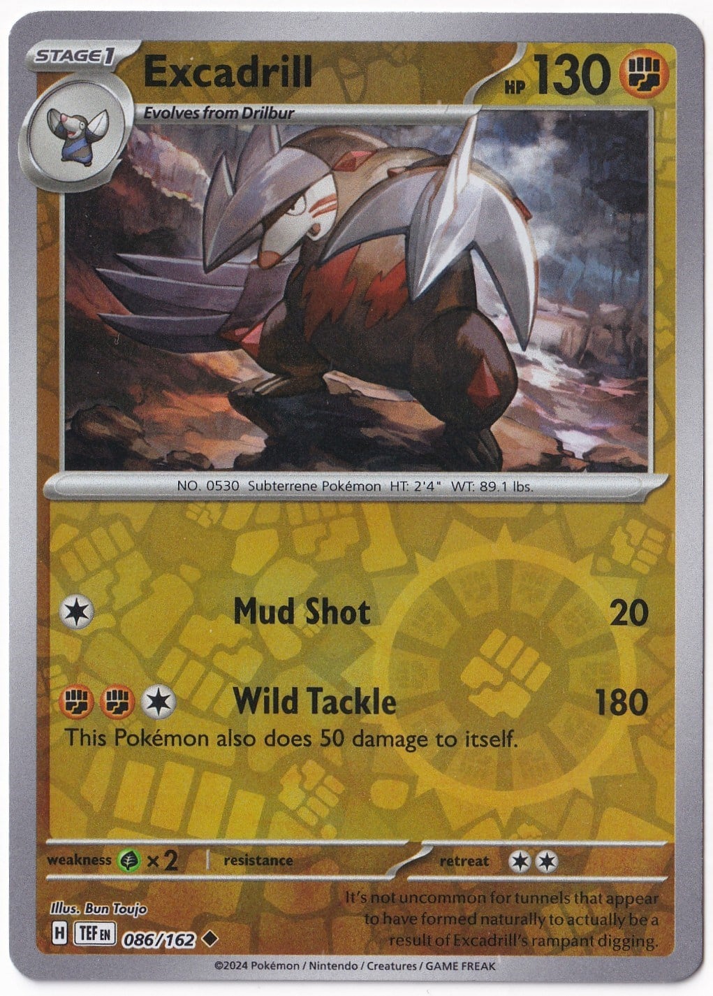 Temporal ForcesExcadrill [Reverse Holo] 086/162 - Temporal Forces - Pokemon Kartı (Mint)