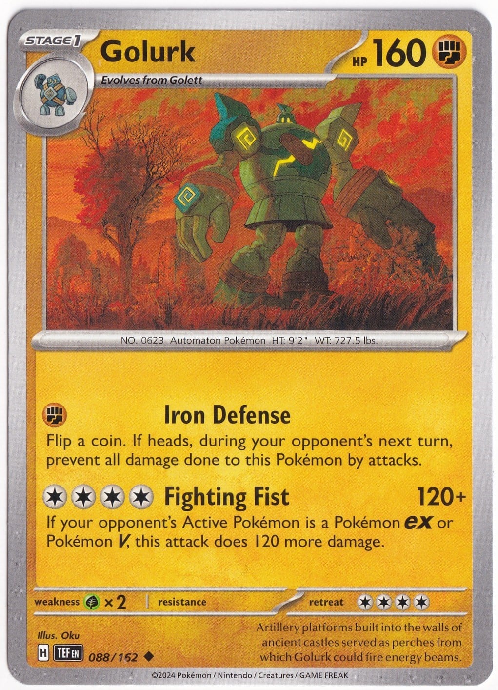 Temporal ForcesGolurk 088/162 - Temporal Forces - Pokemon Kartı (Mint)