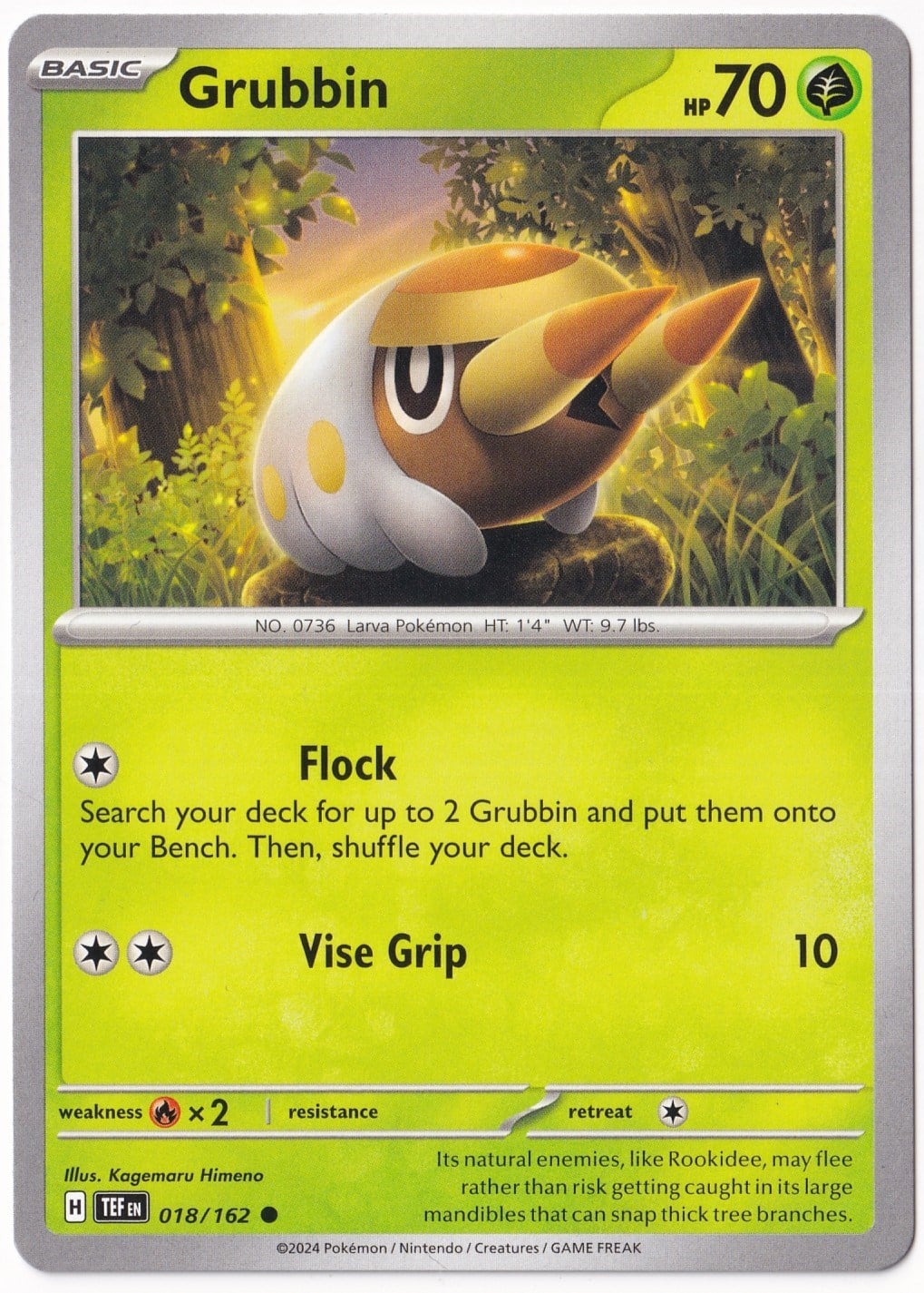 Temporal ForcesGrubbin 018/162 - Temporal Forces - Pokemon Kartı (Mint)