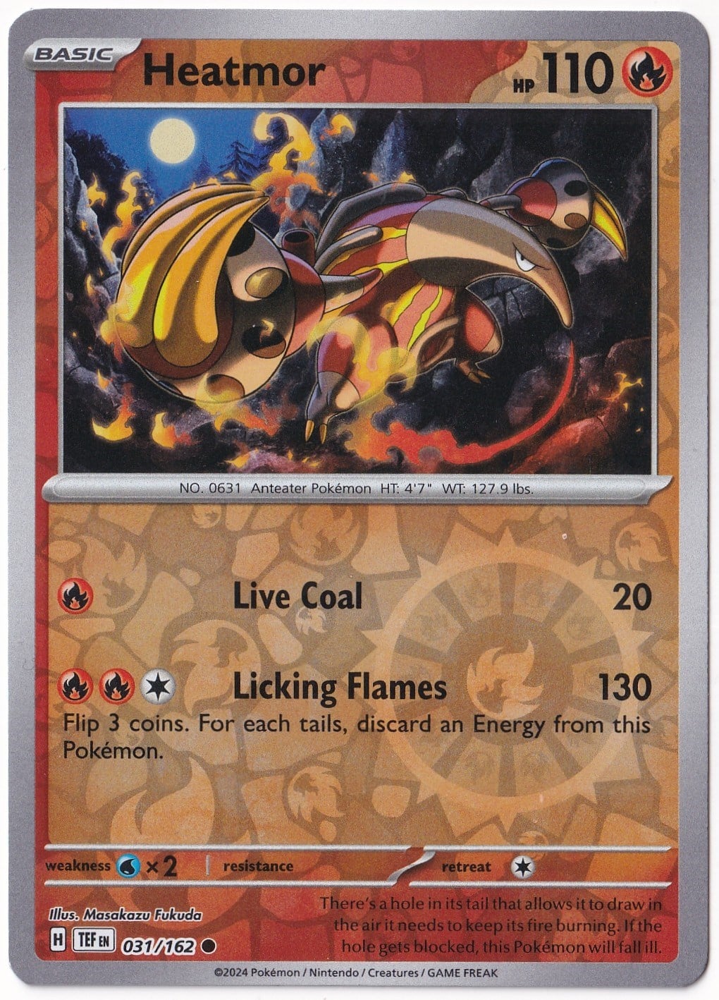 Temporal ForcesHeatmor [Reverse Holo] 031/162 - Temporal Forces - Pokemon Kartı (Mint)
