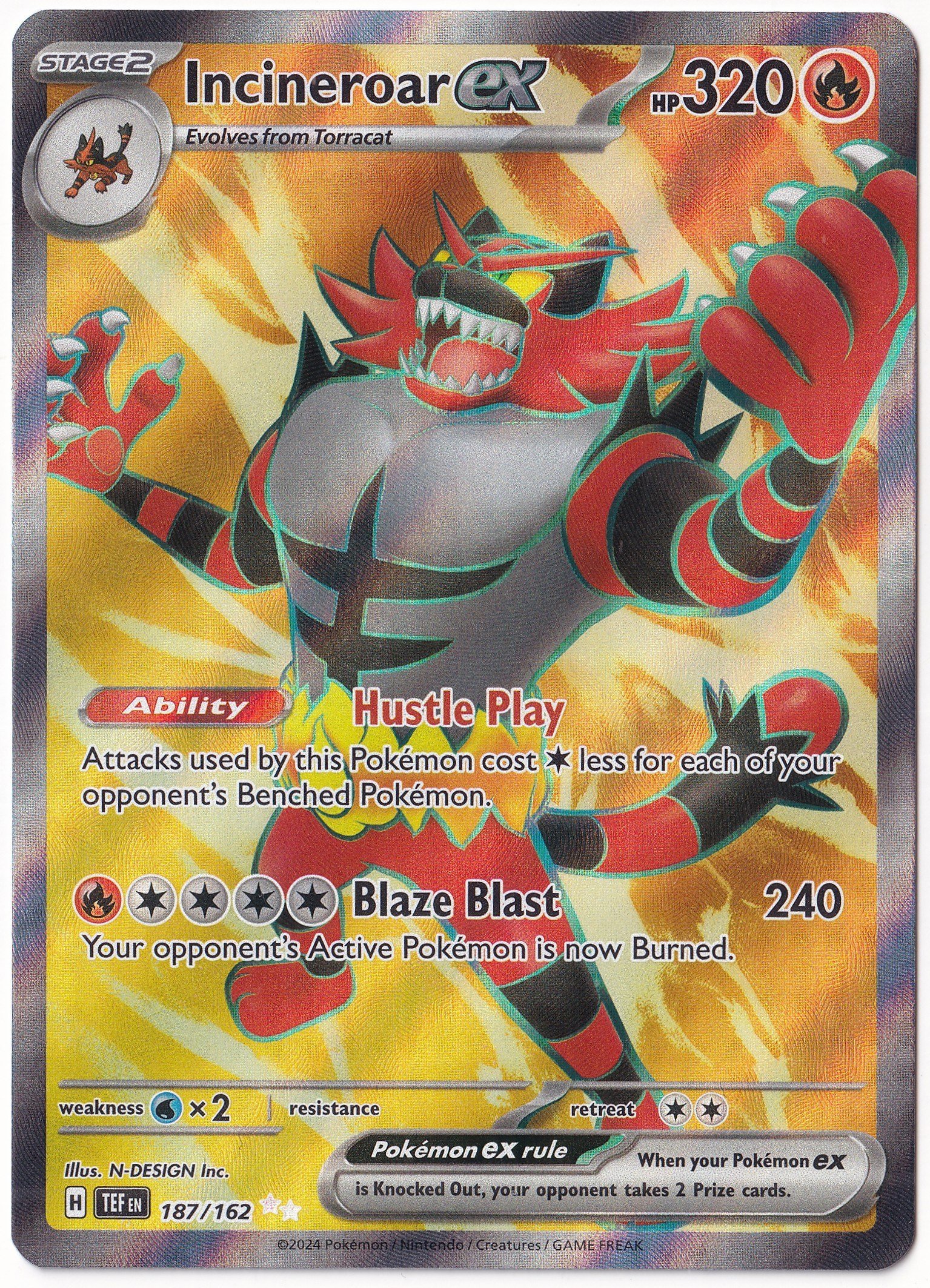 Temporal ForcesIncineroar ex #187 - Pokemon Temporal Forces - Pokemon Kartı (Mint)