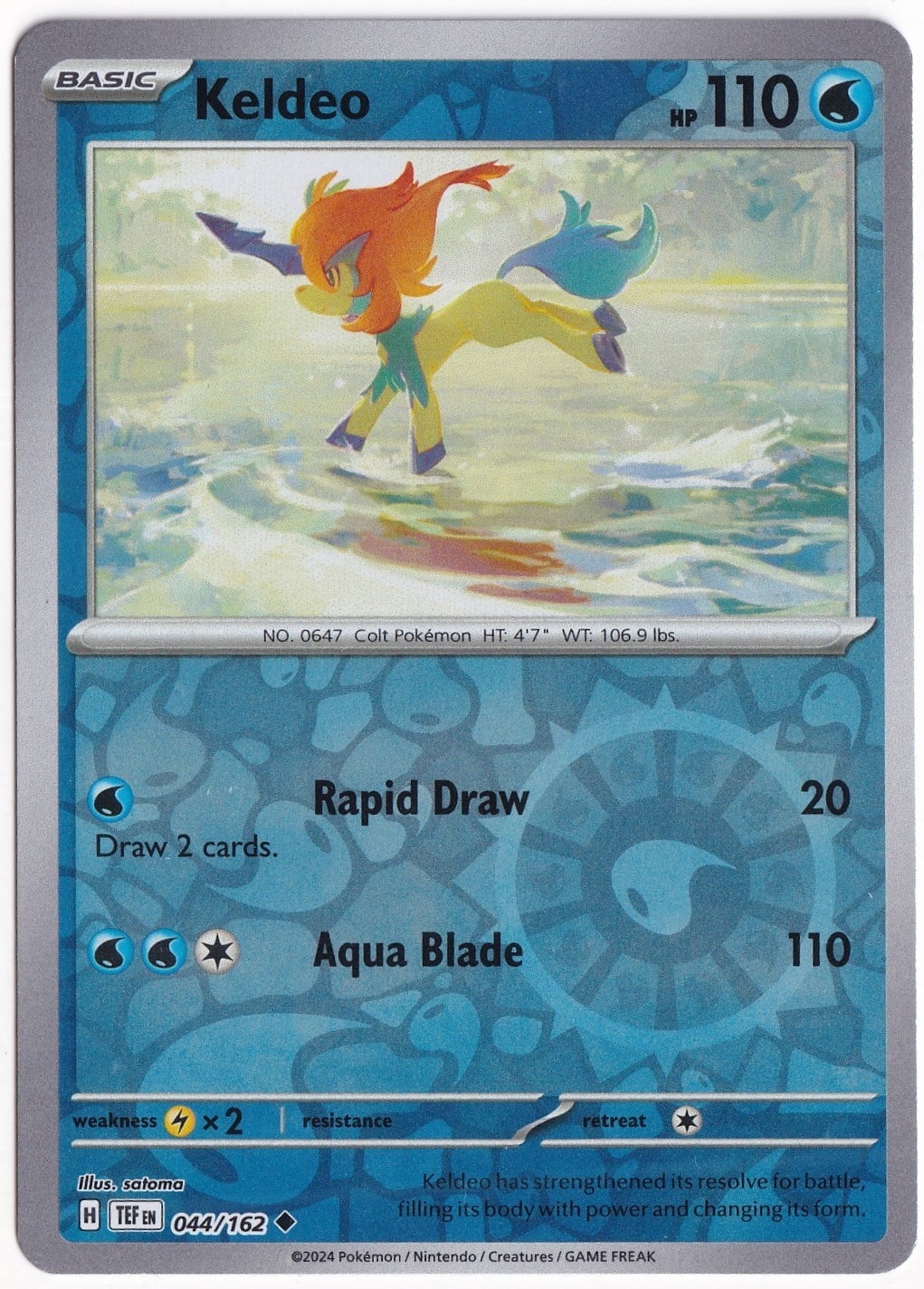 Temporal ForcesKeldeo [Reverse Holo] 044/162 - Temporal Forces - Pokemon Kartı (Mint)