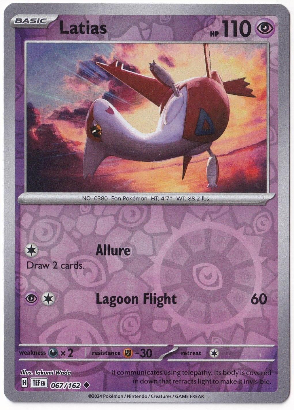Temporal ForcesLatias [Reverse Holo] 067/162 - Temporal Forces - Pokemon Kartı (Mint)