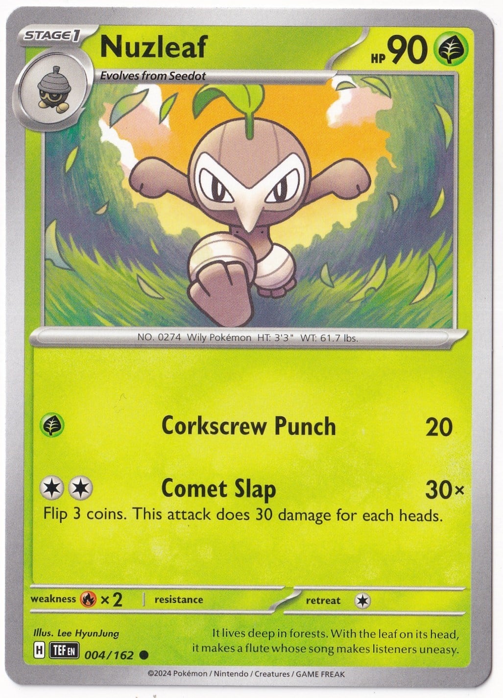 Temporal ForcesNuzleaf 004/162 - Temporal Forces - Pokemon Kartı (Mint)