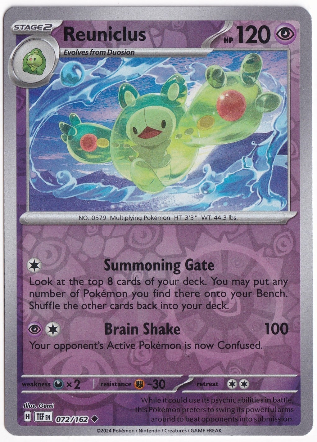 Temporal ForcesReuniclus [Reverse Holo] 072/162 - Temporal Forces - Pokemon Kartı (Mint)