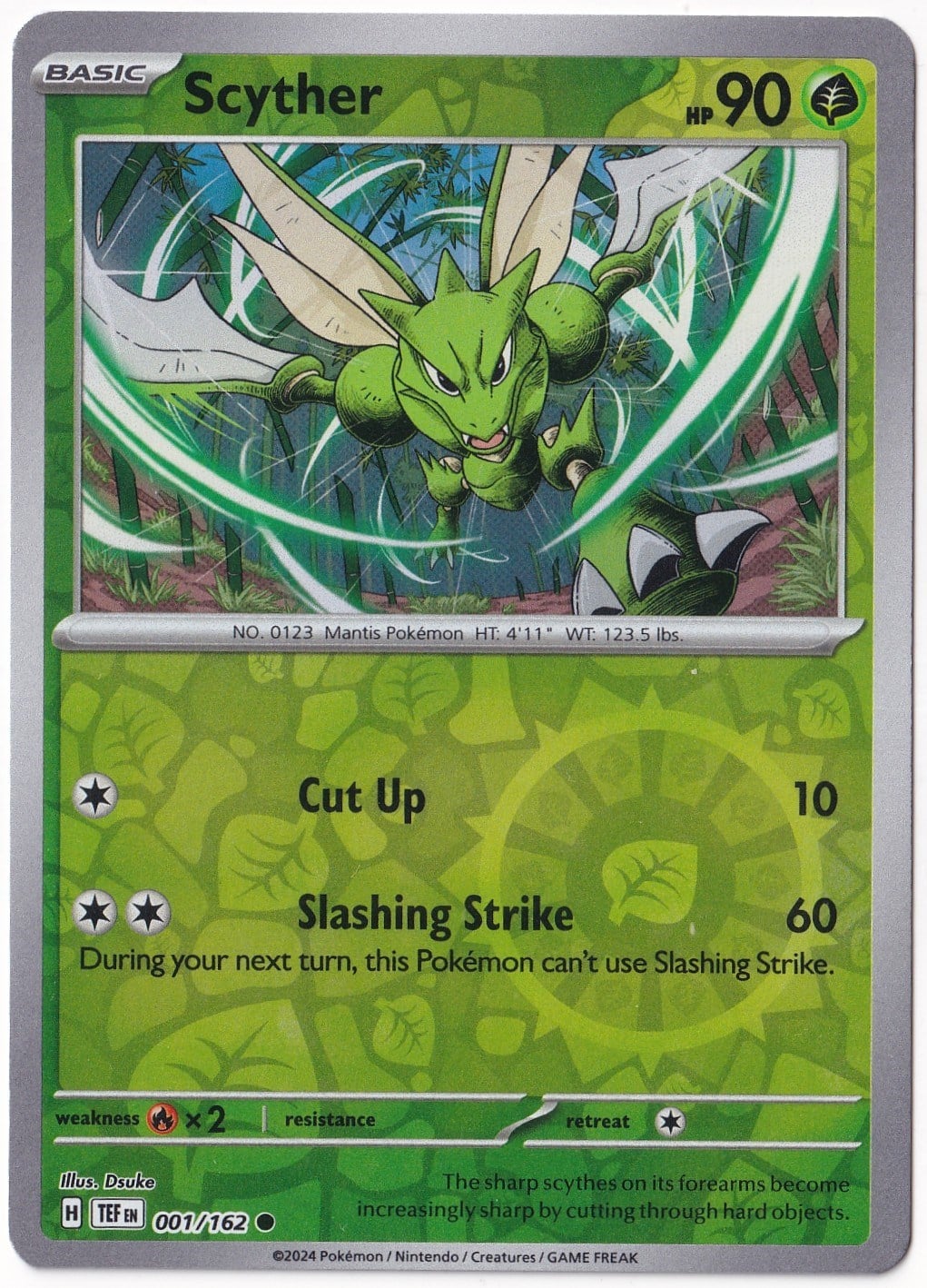 Temporal ForcesScyther [Reverse Holo] 001/162 - Temporal Forces - Pokemon Kartı (Mint)