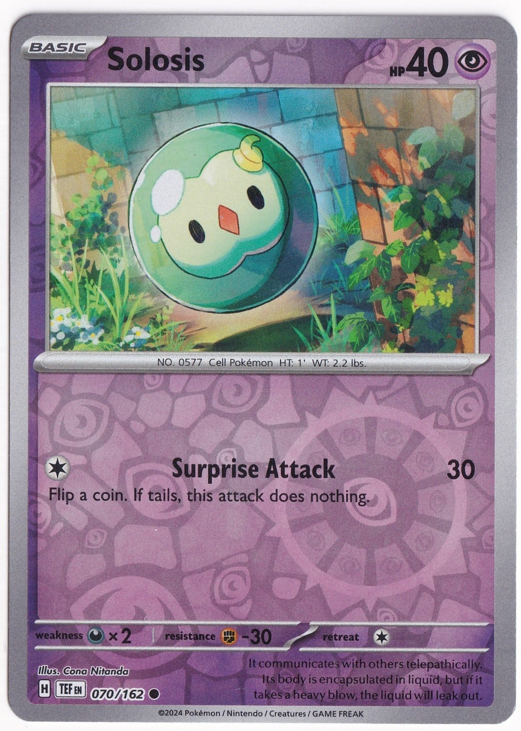 Temporal ForcesSolosis [Reverse Holo] 070/162 - Temporal Forces - Pokemon Kartı (Mint)