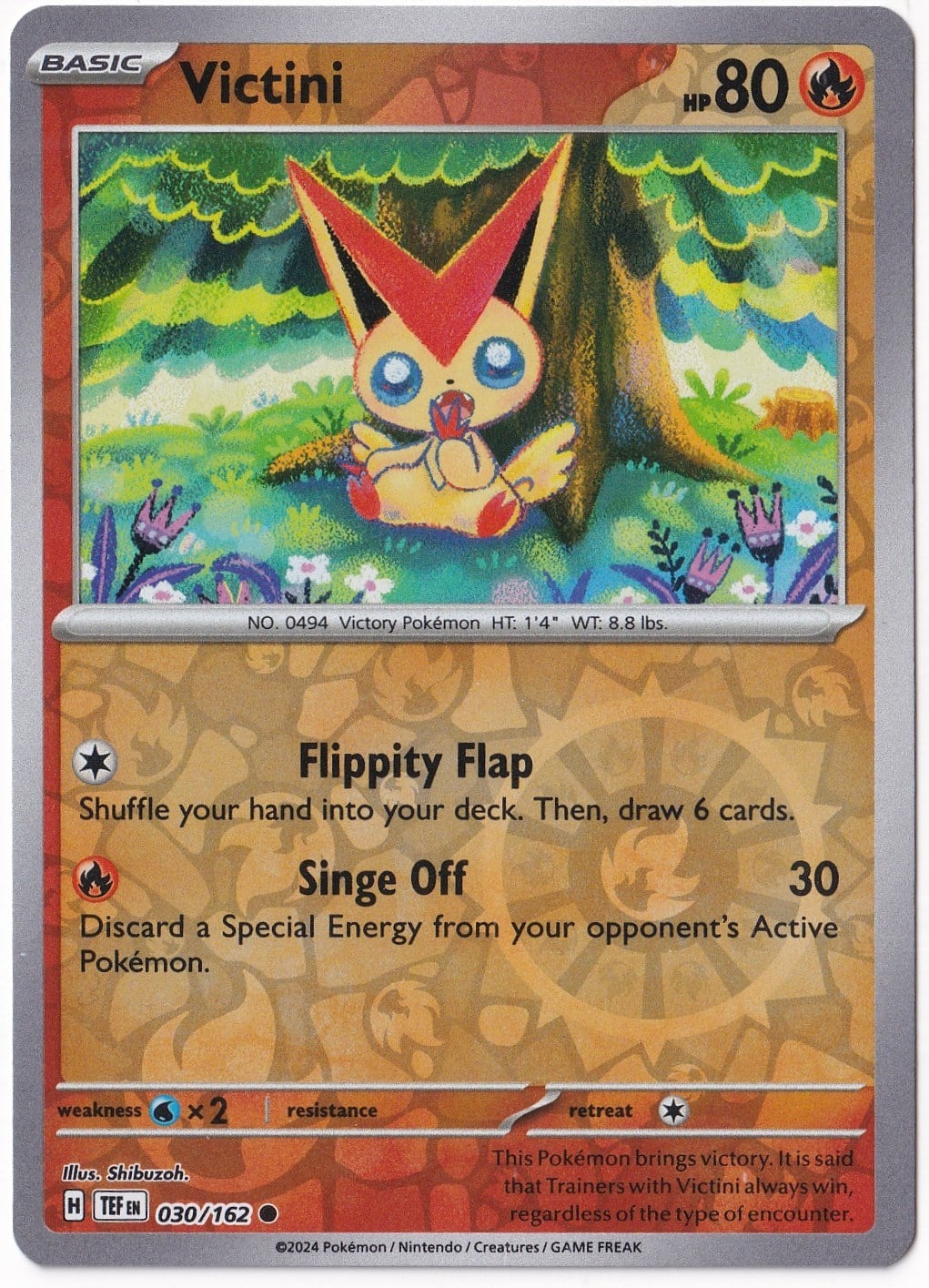 Temporal ForcesVictini [Reverse Holo] 030/162 - Temporal Forces - Pokemon Kartı (Mint)