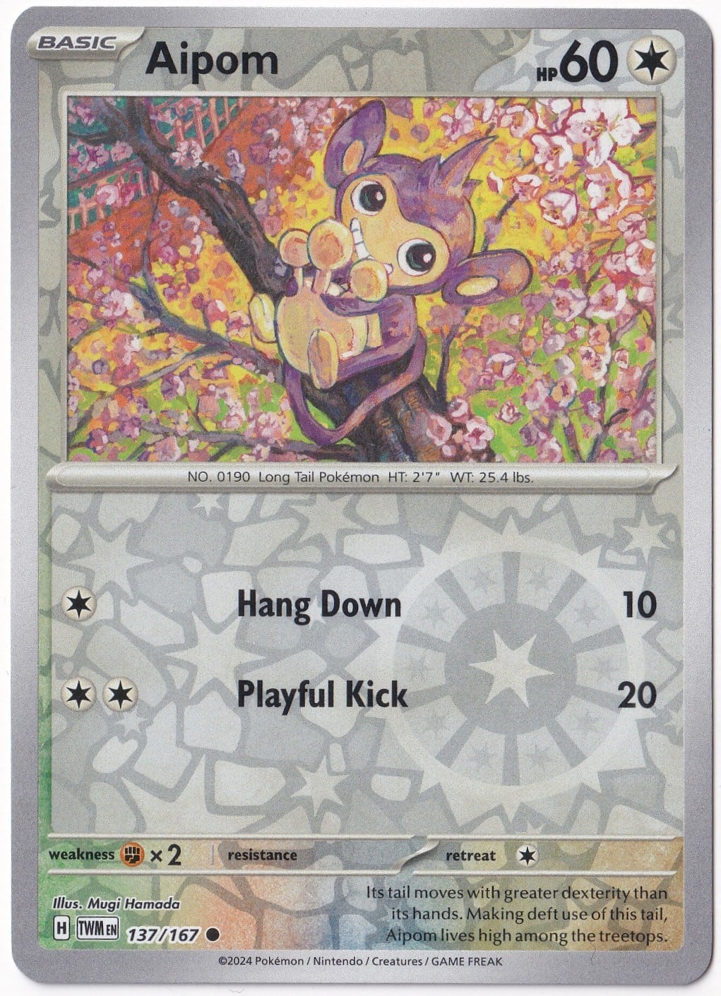 Twilight MasqueradeAipom [Reverse Holo] 137/167 - Twilight Masquerade - Pokemon Kartı (Mint)