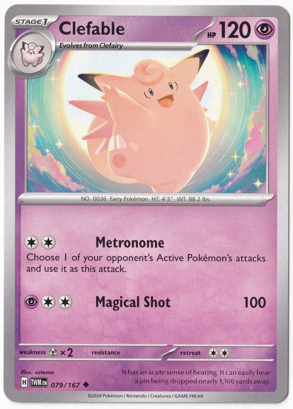 Twilight MasqueradeClefable 079/167 - Twilight Masquerade - Pokemon Kartı (Mint)
