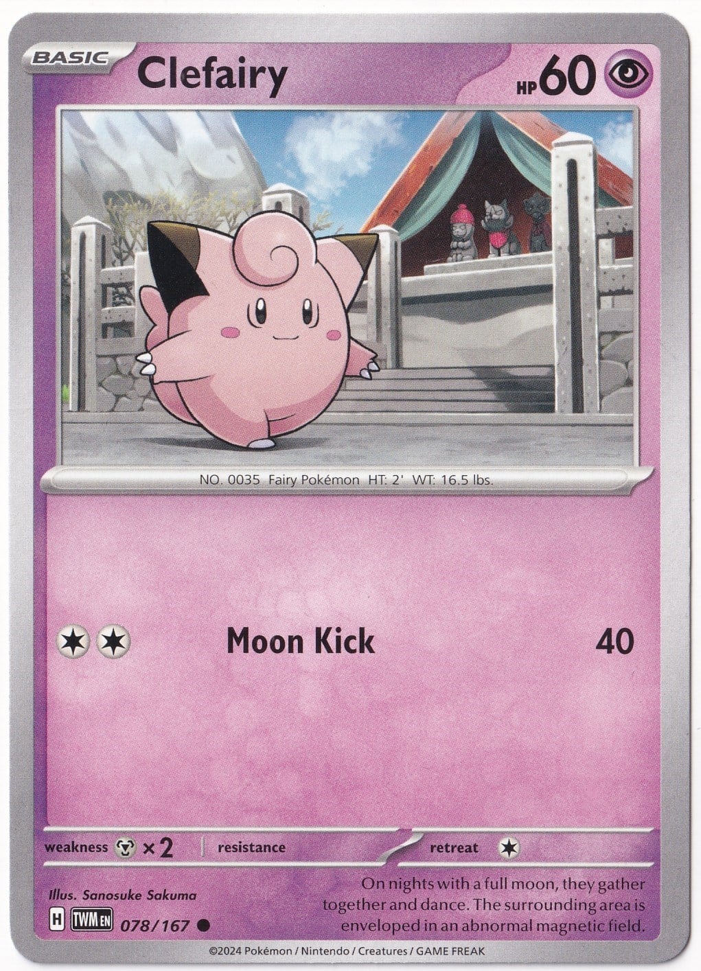 Twilight MasqueradeClefairy 078/167 - Twilight Masquerade - Pokemon Kartı (Mint)