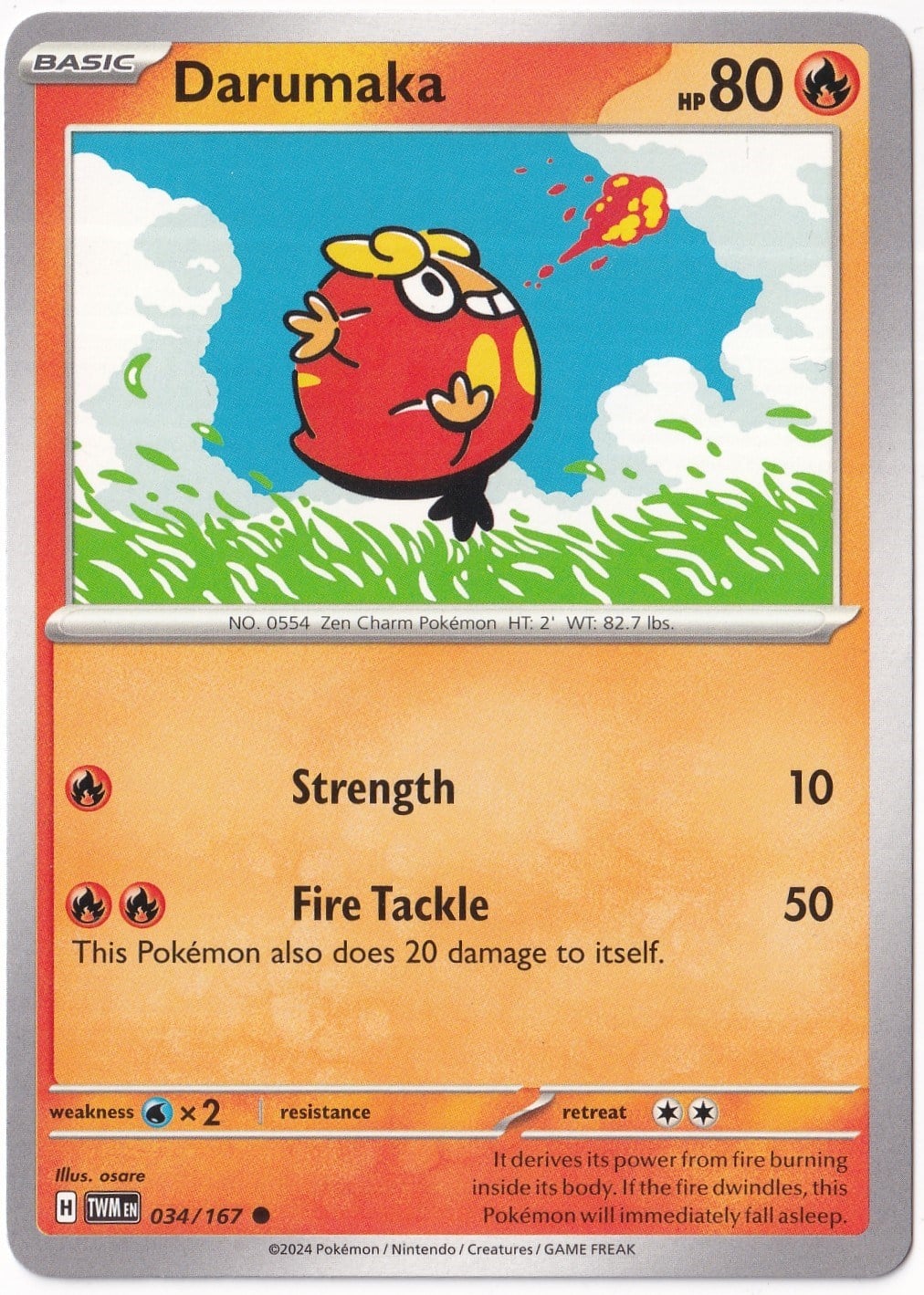 Twilight MasqueradeDarumaka 034/167 - Twilight Masquerade - Pokemon Kartı (Mint)