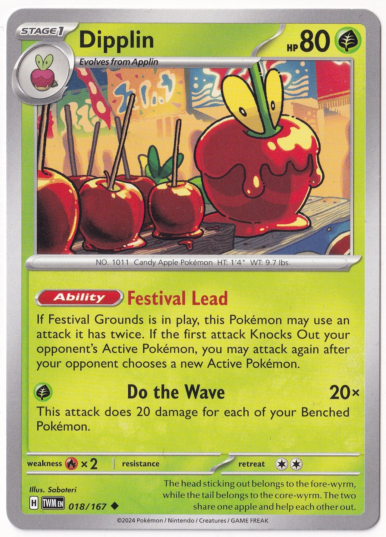 Twilight MasqueradeDipplin 018/167 - Twilight Masquerade - Pokemon Kartı (Mint)
