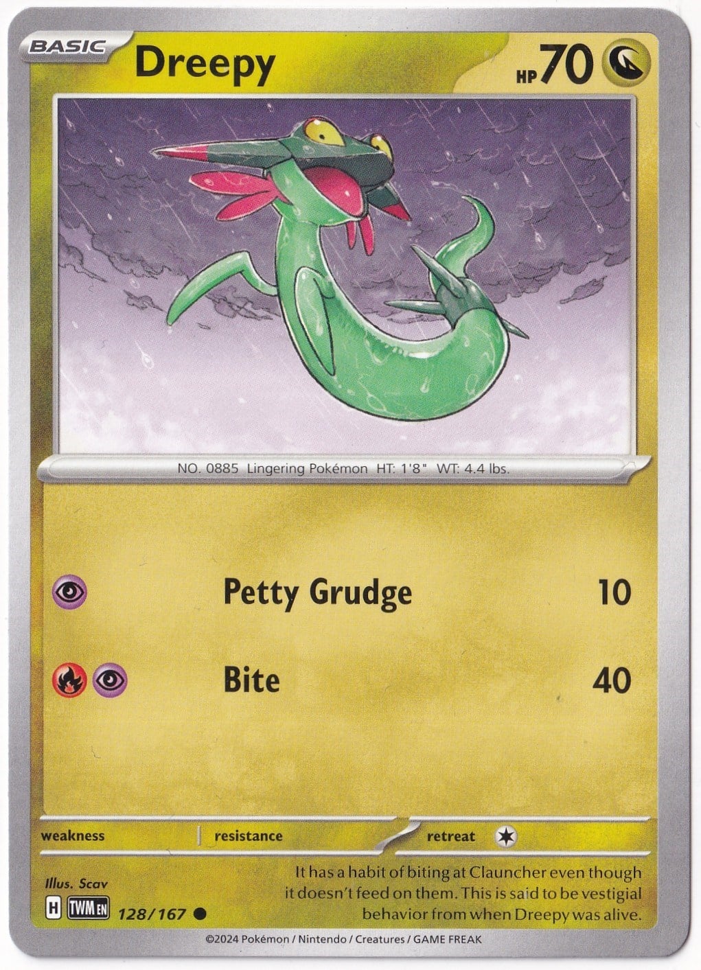 Twilight MasqueradeDreepy 128/167 - Twilight Masquerade - Pokemon Kartı (Mint)