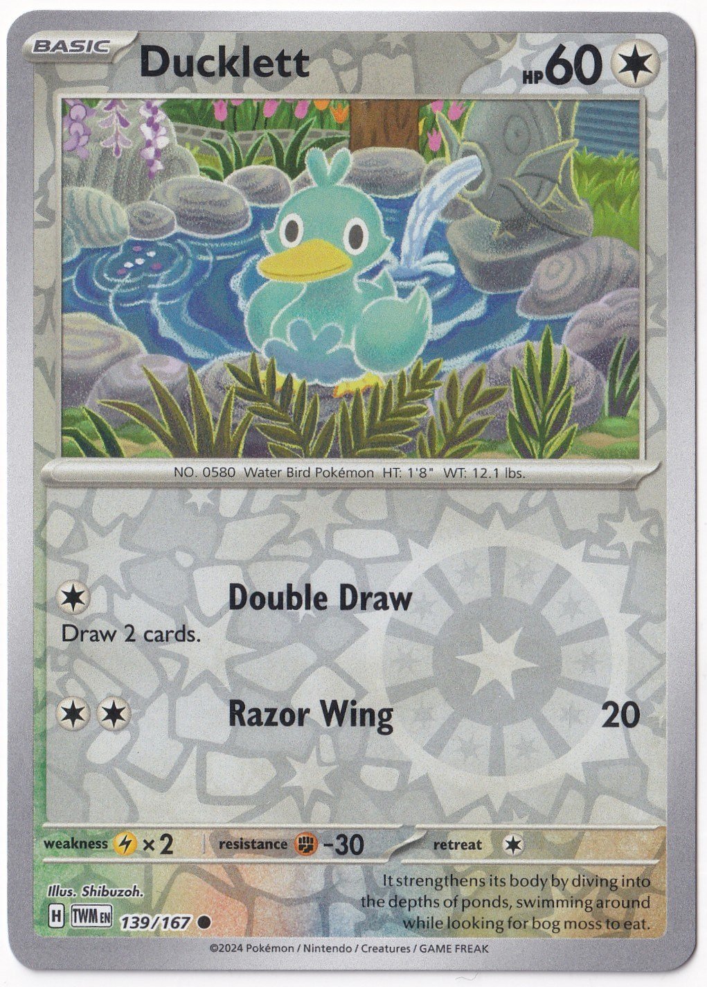 Twilight MasqueradeDucklett [Reverse Holo] 139/167 - Twilight Masquerade - Pokemon Kartı (Mint)