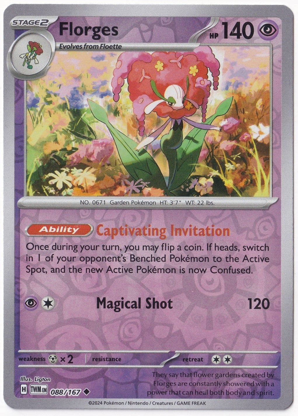 Twilight MasqueradeFlorges [Reverse Holo] 088/167 - Twilight Masquerade - Pokemon Kartı (Mint)
