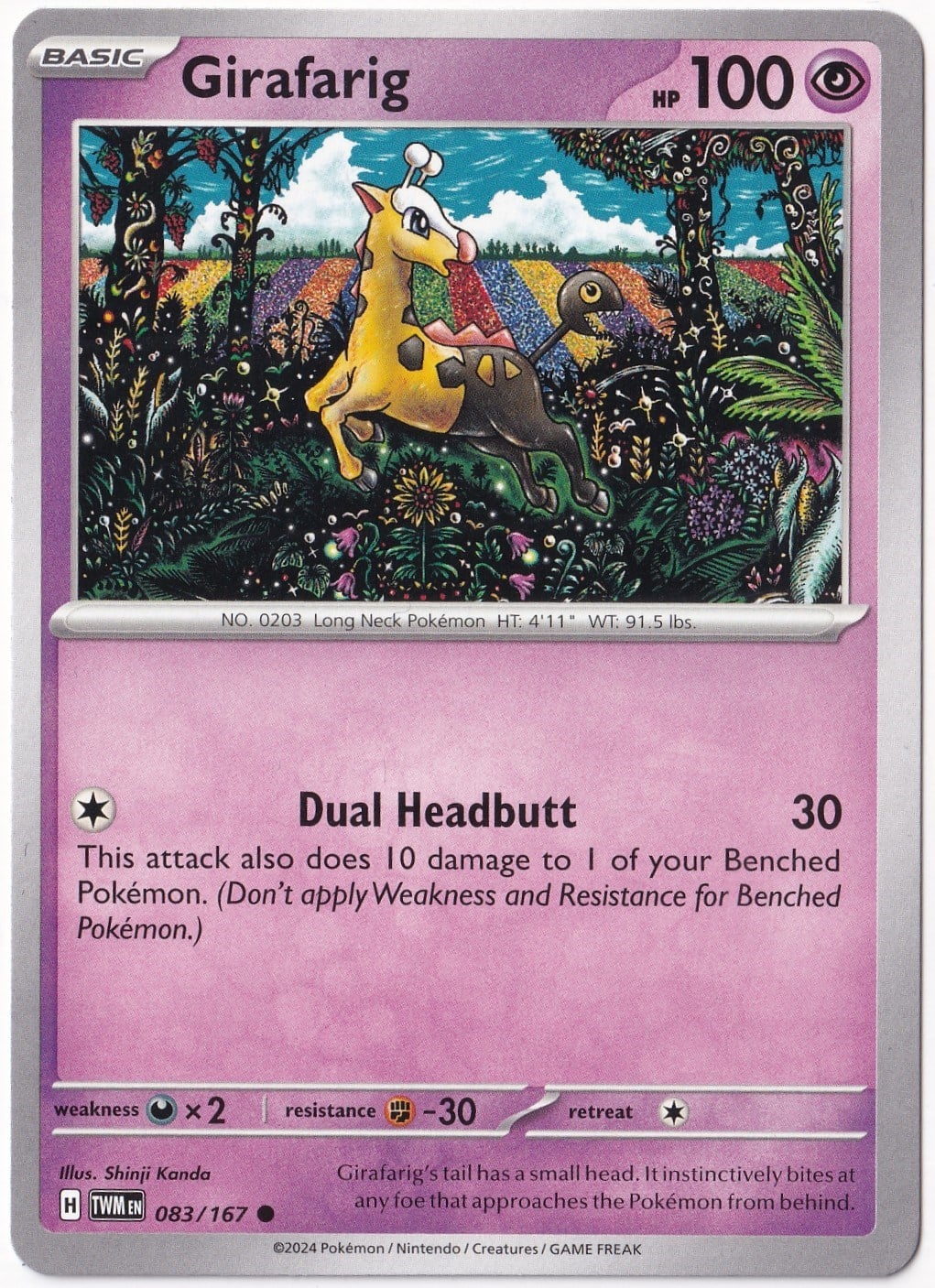 Twilight MasqueradeGirafarig 083/167 - Twilight Masquerade - Pokemon Kartı (Mint)